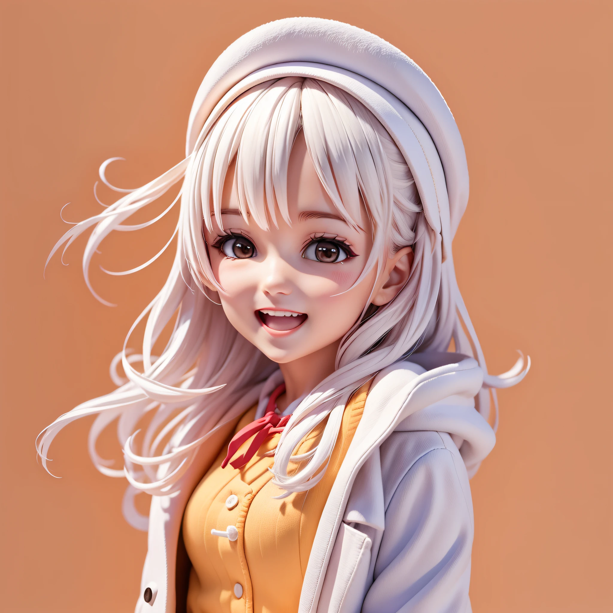 White coat with happy expression