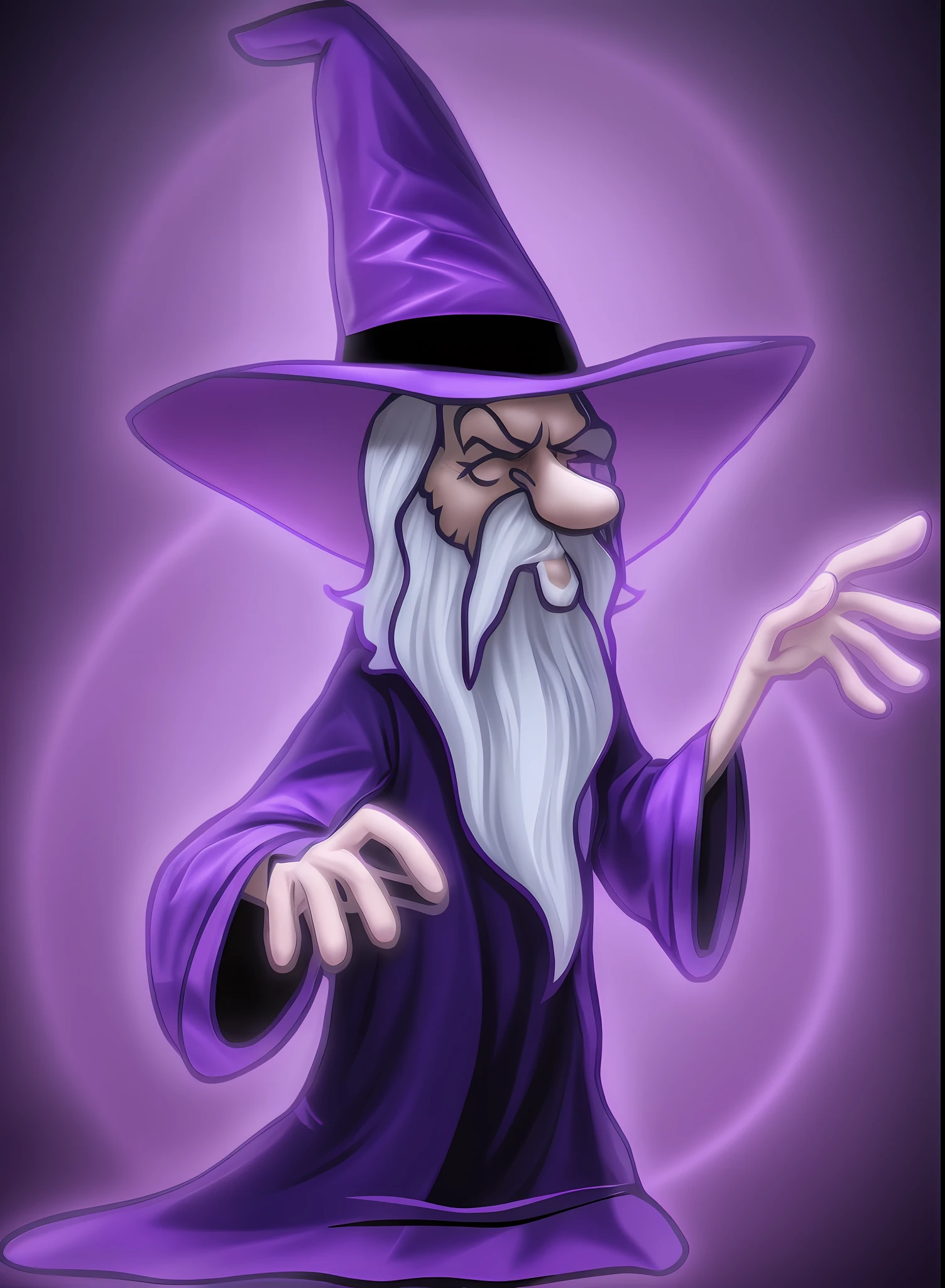 a cartoon wizard with a purple hat and a white beard, evil wizard, wizard casting a spell, sad wizard, wizard, spell casting wizard, evil sorcerer, wizard themed, sorcerer magic witch, an arcane wizard casting a spell, t-pose of wizard, chawick the fail wizard, the wizard, wizard man, dressed as a wizard
