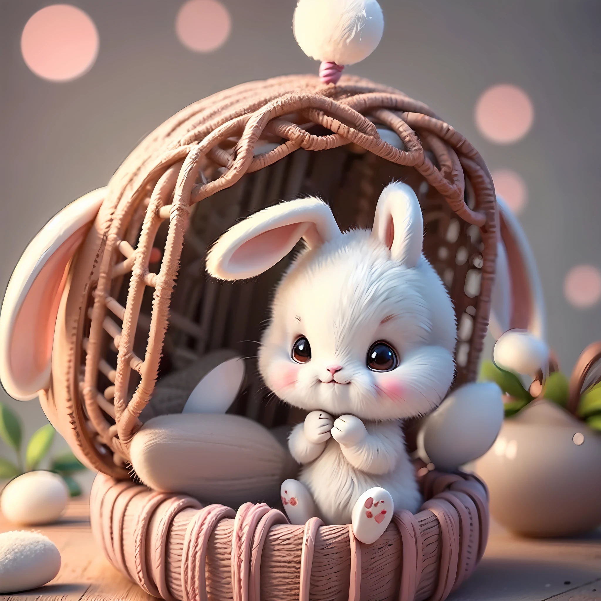 cute chibi bunny, white background, rabbit, chibi, cute, avatar bunny