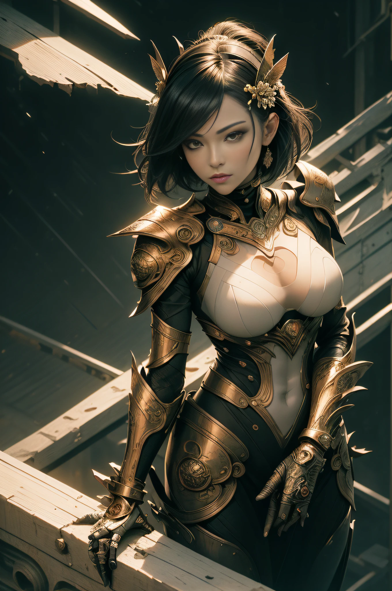 [Detailed illustrations, art based on extremely ideal anatomy, very detailed and detailed drawings, slow and delicate lines, realistic texture expression],((Color tressed main lines)),(Artwork with outstanding craftsmanship),(Shinjuku background at night),[(HENTAI ANIME) NINJAGirl Japanese Beauty  Petite and muscular ((Slim body)) Short bob cut],((Hornet) Orange Ninja Battle Armor) Scarf (Stole) (Fitting Rubber Inner) Honeycomb (Edge) ((((Hair ornament)))) (Dull metallic luster),Gravure (((KUNOICHI))),((Fine and beautiful skin expression (transparency)))),((Clear gaze)),((Perfect eye details (Beautifully drawn eyes))),( Beautiful perfect face (realistic face details)),((Beautiful hair details)),(Perfectly proportioned proportions)),(Design built to a high level,((Advanced structural understanding of materials)),Ideal color coordination),((Artistic decoration)) ((Dense details)),((Detail,High definition)),[(Ultra-precision detail),(((Multilayer texture)), HighQuality,High Resolution],((Accurate simulation of light-material interaction, understanding of air flow, mechanically correct representation)),(((Visual art with a sense of narrative)).