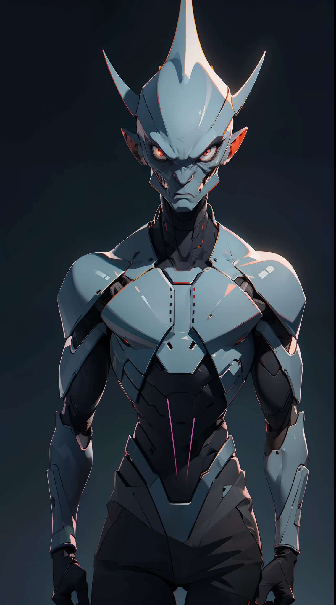 Dark-grey skinned humanoid Alien