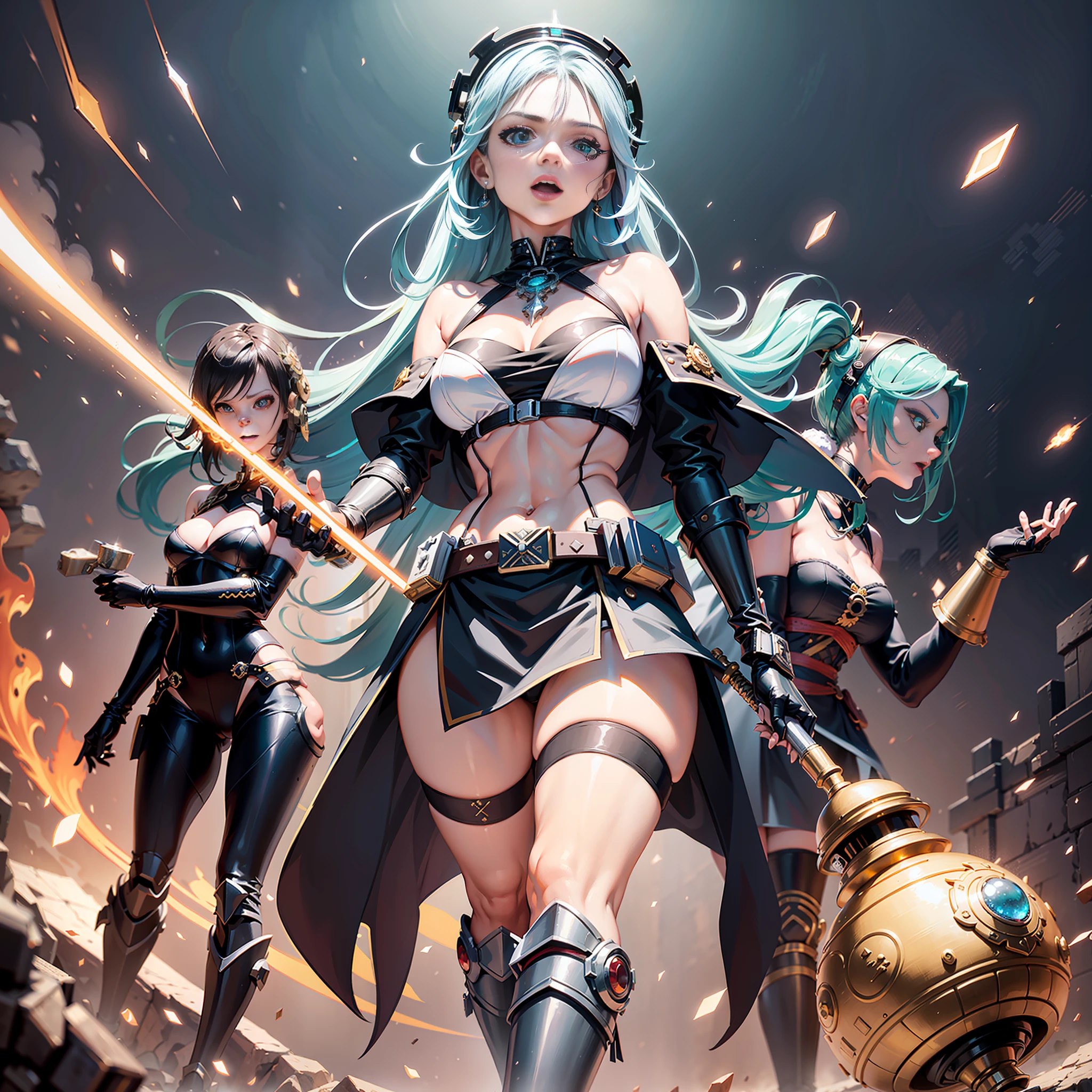 lower fire-follet wings:1.3 near:1.3 "Star Wars BattleShip" 6PO Queen dazzling Fututiste Scene "Heavy Metal" Diplomatic conceptual glamorous 3 females pure aesthetic key slow walking playing guitar Cosplay "Princess Laia":1,3 "Daisy Ridley":1,3 "Nathalie Portman":1,3 Baroque jacket 38years body:1.4 faces:1.4 pompette cheekbones effects embarrassed max saturated:1.4 beautiful:1.4 eyes:1.4 turquoise opals open mouth teeth obvious smiles dark hairstyles fringes short:1.3 ecstatic:1.0.1 fixed floating jacket symmetrical bodies athletes oiling cape levitating shoulders off:1,0.1,1 white shirts lace clavicles papillotes felt arms hand thumb-4finger-5nail corsait gothic navy thick leathers varied breasts pointed:1.3 satin supports bikini skirt:1.3 matching bristles loose swinging spinels navel:1.3 revealing waist chastity belt silver adorned padlock Gold scarlet pubis-hairy obvious covered:1.4 underwear thighs legs garters bulky stainless steel boots gothic ornate onyx ruby invokes delicate Toys familiar robot sunLight luminescence ultra pro-photorealistic optimal qualities precise details:1.3 DSLR max resolution colors-coded perfection improved graduated Octane rendered UHD XT3 16K DSLR HDR UnrealEngine5 real shadows 3dcg analog sharpness:1.1 (EOS R6 135mm 1/1250s f/2.8 ISO400) C3PO fullbodye "Darth Vader" Mechanized adaptable gadjet Carbonites rune mannequins "Bruce Weber" girls raw supports fully dressed chrome armor Mandalorian heavy metallized covered flat bands fathoms richly decorated copper:1,2 Pearl ornate embroidered glyphs lava weapon dramatic plasma Tourmaline silver handle engravings lava incandescent DoF xwing-fire-laser space DeathStar equirectangular 360 depths:1.3 background:1.3 CGSCOSITY DoF [(masterpiece 1,3) (Willi Baumeister:1.1) (John T. Biggers:1,2)::17 DoF Alessandro Casagrande, Greg Rutkowski, Sally Mann, Guweiz and James Jean, Michelangelo tattoo etc.