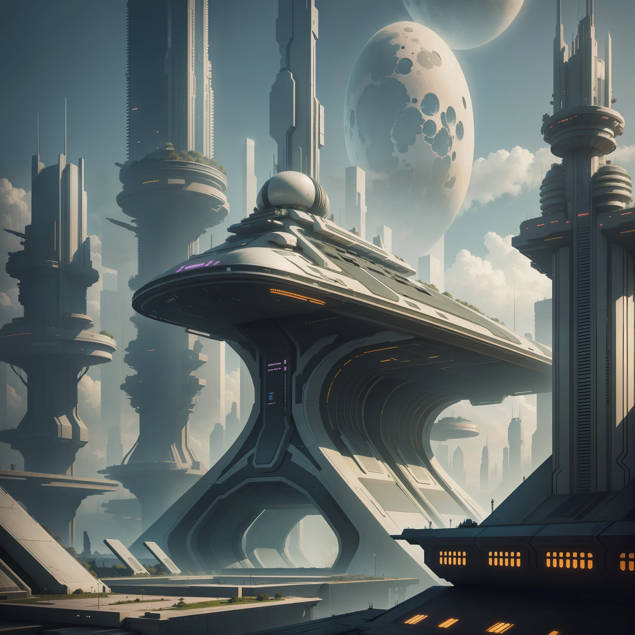 Futuristic City Cyberpunk Sci-Fi Top Quality Megastructure Masterpiece Future World
