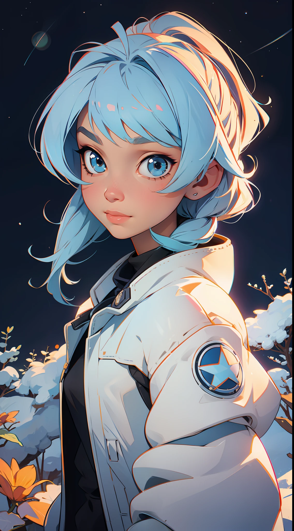 Very cute stargazing girl