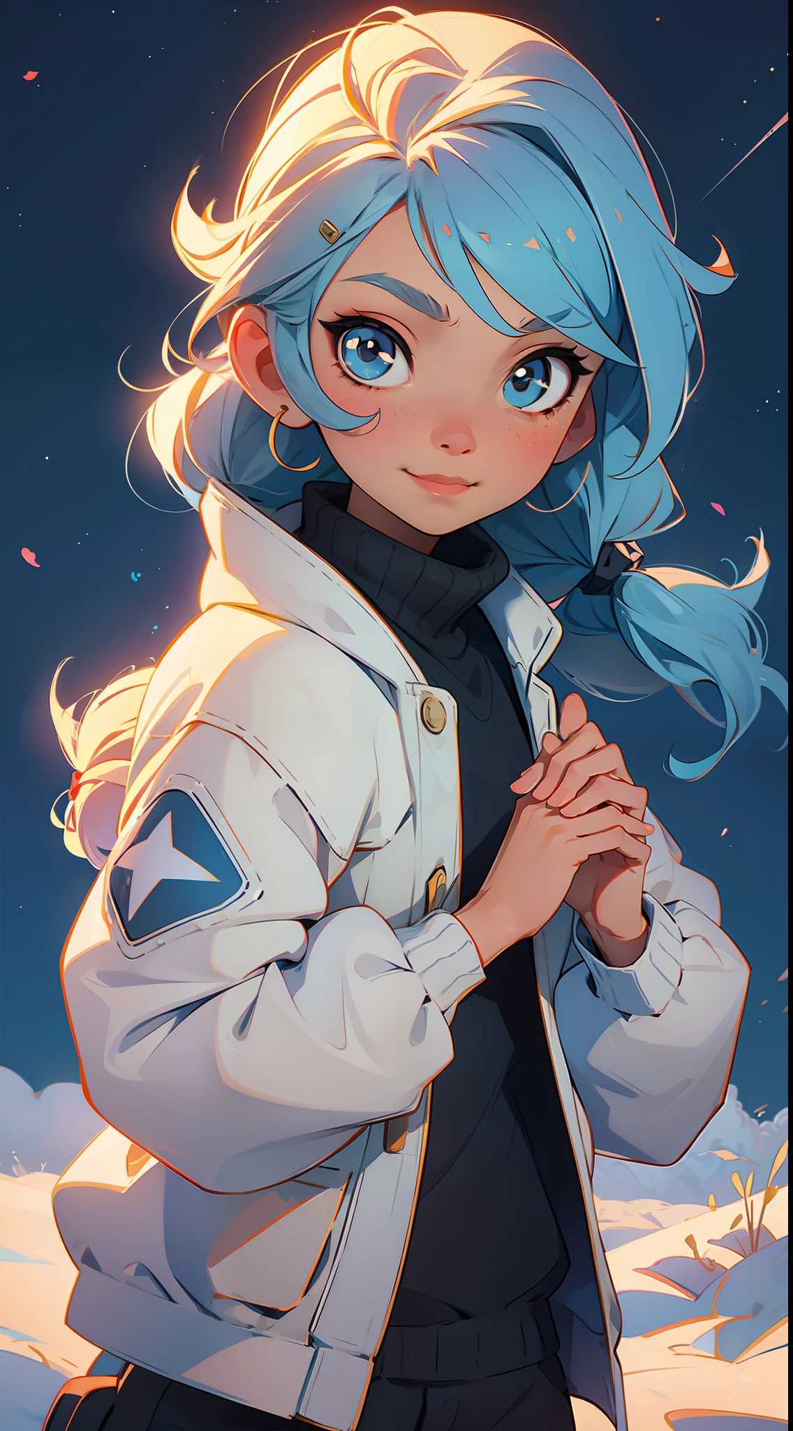 Very cute stargazing girl
