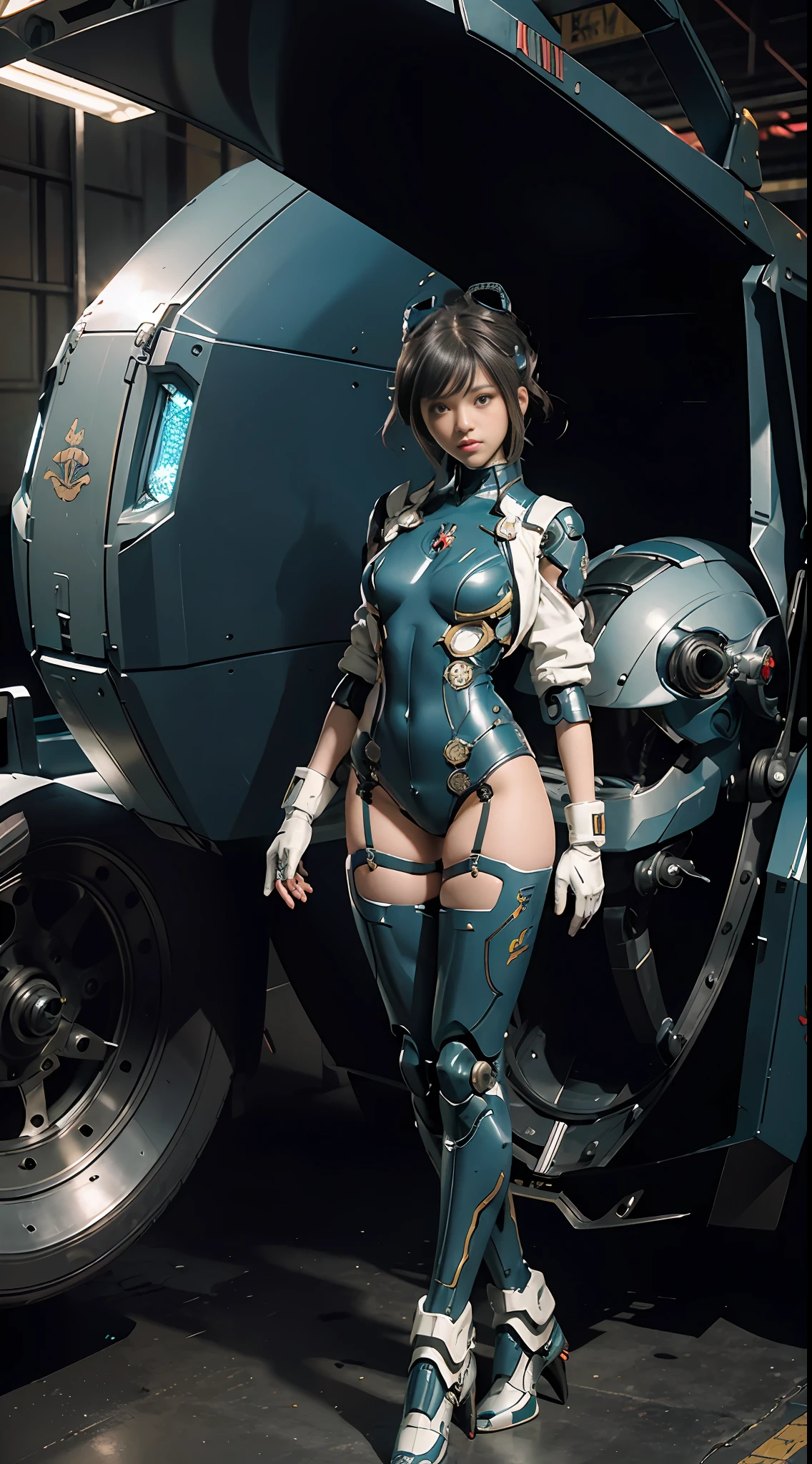 (masterpiece, highest quality), intricate details,
1 girl, Solo, Ninomae inanis, tentacle hair, mini wing, halo, single thigh, single sleeve removed, gloves,
Mecha Girl, Robot, Gundam, Mecha, Bodysuit, Enhanced Suit, Machine Parts, Robot Joint, Headgear, Full Armor,