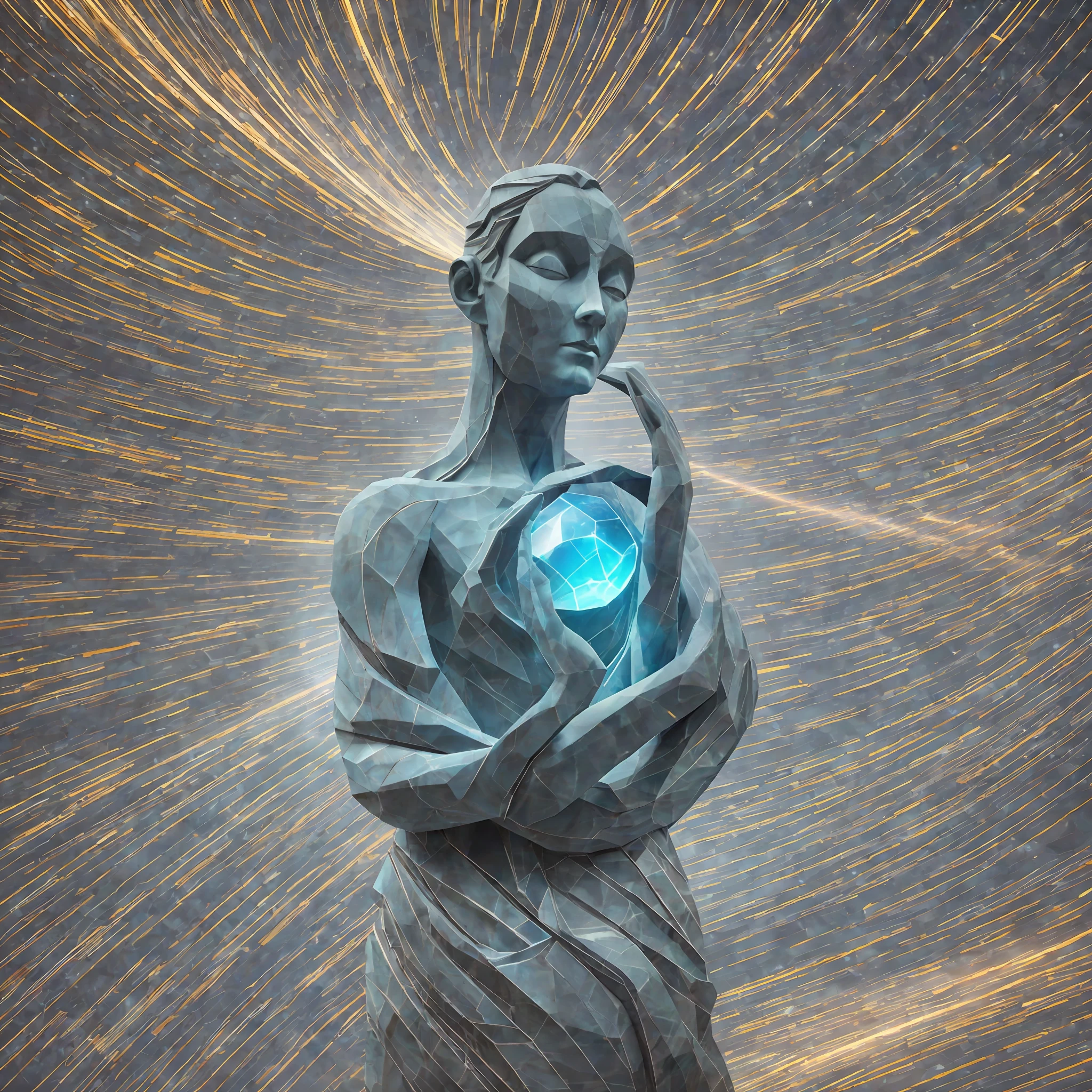 stone with a night blue tint, as if it contained a piece of the night sky inside it. rounded stone blue lines