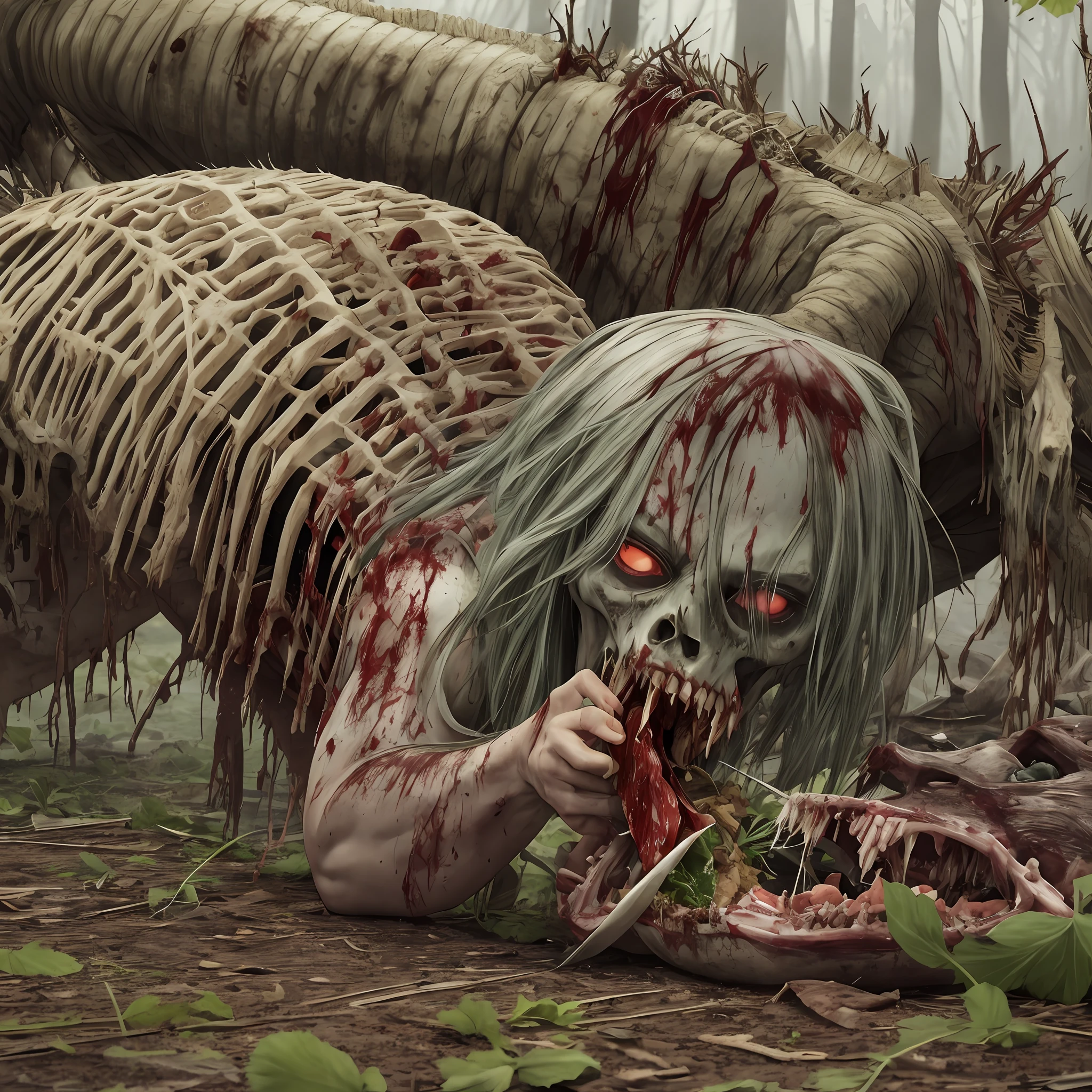 Zombie eating a carcass --auto --s2