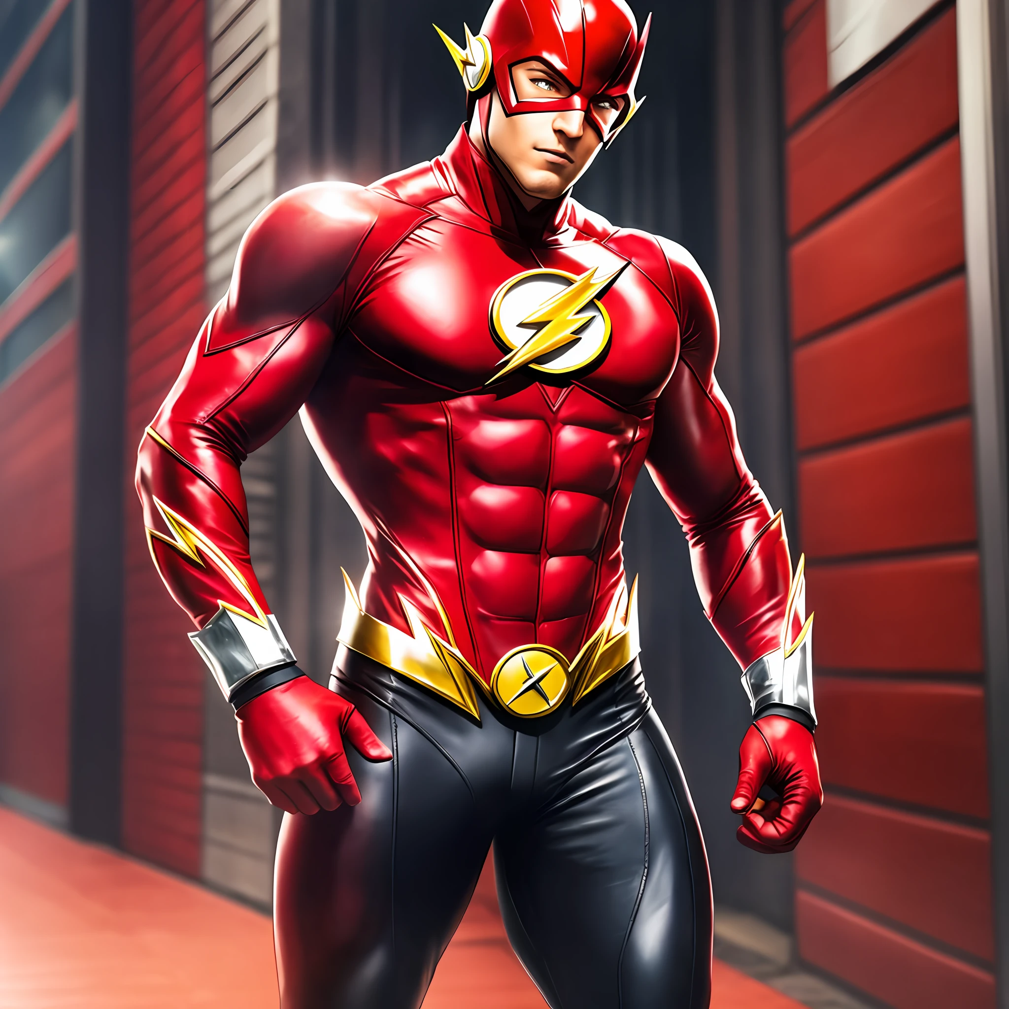 Superhero, Flash, red leather, man --auto --s2
