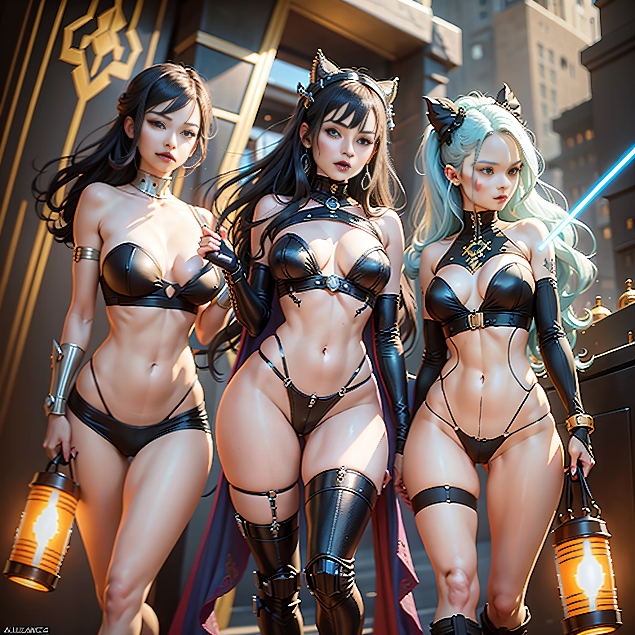 Jinx lower fire-follet:1.3 near:1.4 "Star Wars BattleShip" 6PO Queen dazzling Fututiste Scene "Heavy Metal" Diplomatic conceptual glamorous 3 females pure key aesthetic slow walking playing guitar Cosplay "Princess Laia":1,4 "Daisy Ridley":1,3 "Nathalie Portman":1,4 Baroque jacket 38years body:1.4 faces:1.4 pompette cheekbones effects embarrassed max saturated:1.4 beautiful:1.4 eyes:1.4 turquoise opals open mouth teeth obvious smiles dark hairstyles short bangs: 1.4 ecstatic:1.0.2 floating jacket fixed symmetrical body athletes oiling shoulders cape levitating shirt clavicles lace white papillotes arm hand thumb-4finger-5nail corsait gothic navy thick leathers bikini supports various breasts pointed:1.4 satin skirt:1.4 matching silks loose swinging spinels navel:1.4 waist revealing chastity belt silver adorned padlock Gold scarlet pubis-hairy obvious indigo covered:1.4 garters underwear thighs legs stainless steel boots voluminous gothic ornate onyx ruby invokes delicate Toys robot sunLight luminescence ultra pro-photorealistic optimal qualities precise details:1.4 DSLR max resolution colors-coded perfection improved graduated Octane rendered UHD XT3 16K DSLR HDR UnrealEngine5 real shadows 3dcg analog sharpness:1.1 (EOS R6 135mm 1/1250s f/2.8 ISO400) C3PO fullbodye "Darth Vader" Mechanized adaptable gadjet Carbonites rune mannequins "Bruce Weber" raw girls supports fully dressed chrome armor Mandalorian heavy metallized covered flat bands fathoms richly decorated brass:1,2 Pearl ornate embroidered glyphs lava weapon dramatic plasma Tourmaline silver handle engravings lava incandescent DoF xwing-fire-laser space DeathStar equirectangular 360 depths:1.3 background:1.3 CGSCOSITY DoF [(masterpiece 1,3) (Willi Baumeister:1.1) (John T. Biggers:1,2)::17 DoF Alessandro Casagrande, Greg Rutkowski, Sally Mann, Guweiz and James Jean, Michelangelo tattoo etc.