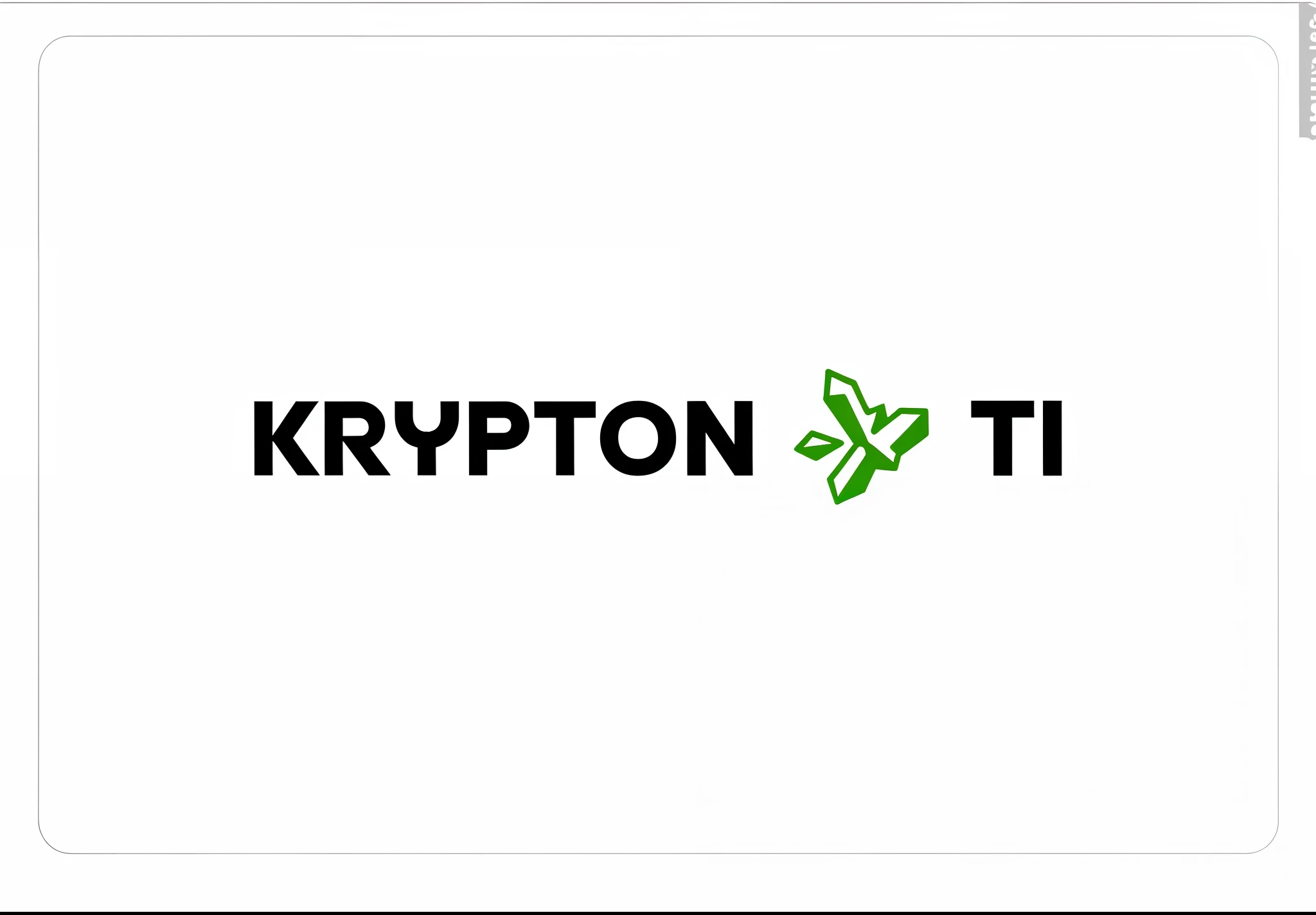 White background with a logo on it, krypton, cryptidcore, holographic krypton ion, logo, logo, header with logo, logo", corporate logo, image, crypto, krystal, , business logo,