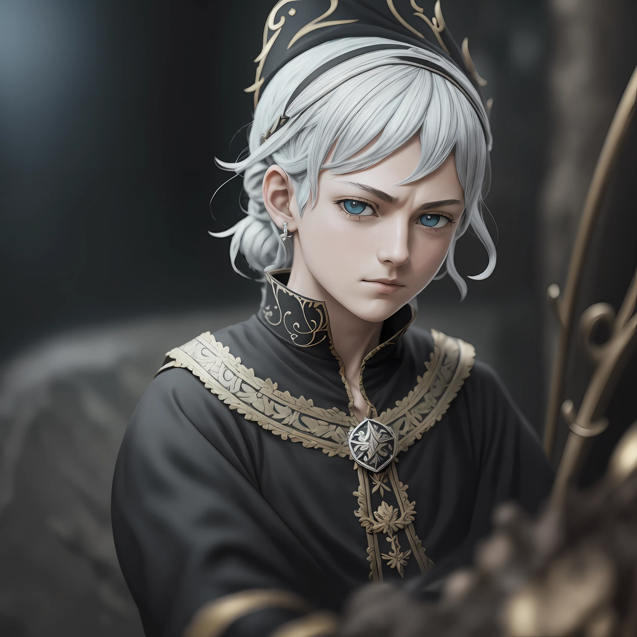 one pince asta black shape black clover ultra realistic cinematic photography --auto --s2