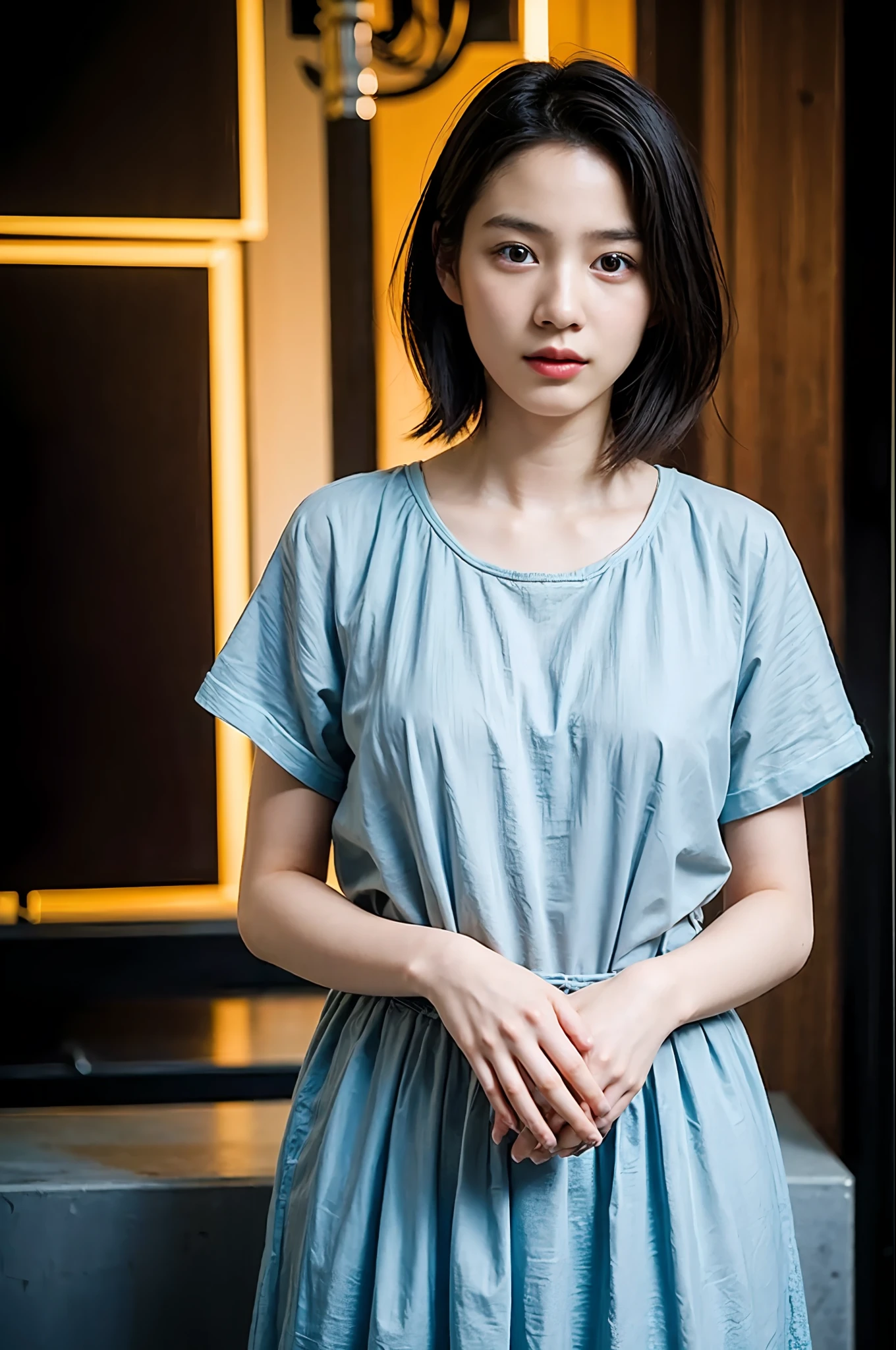 (8k, RAW photo, best quality, masterpiece:1.2), High detail RAW color photo, professional photograph, (realistic, photo realistic:1.37), cinematic light, 1girl