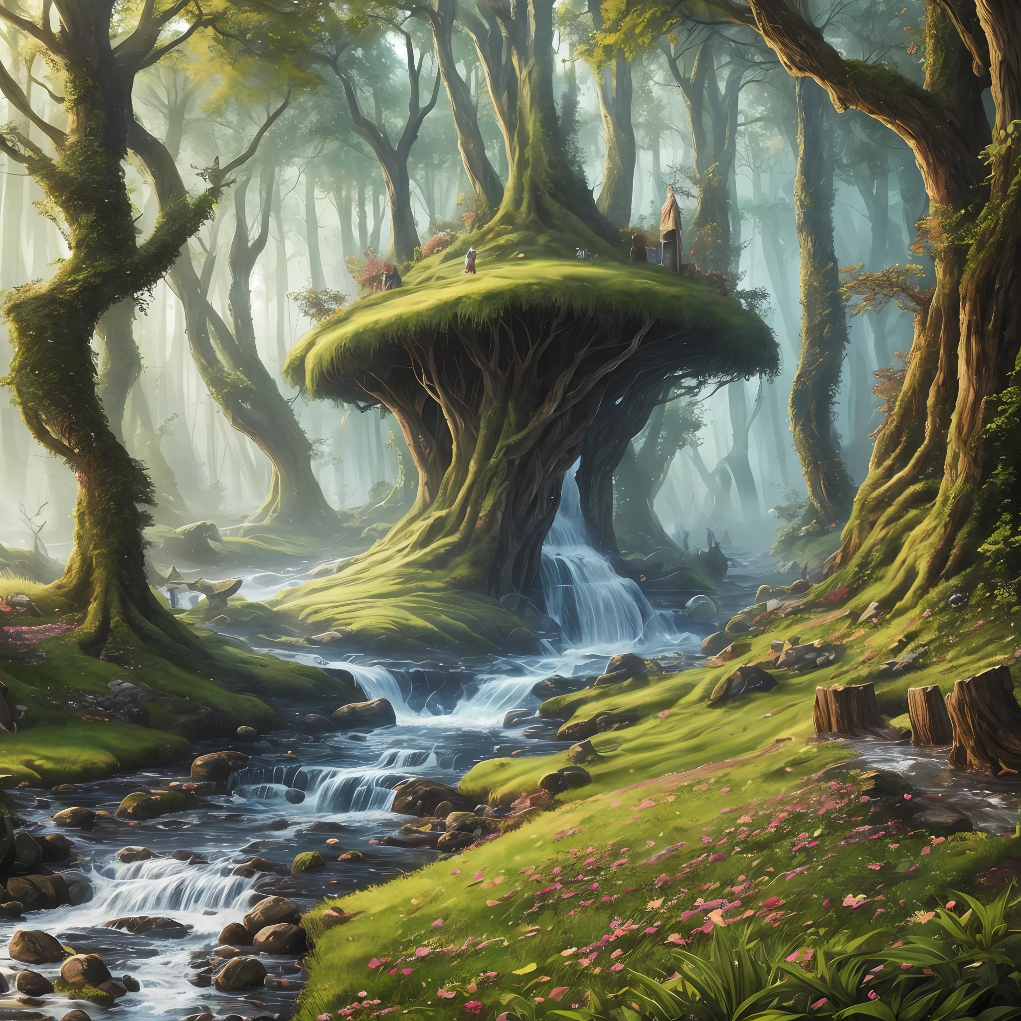 masterpiece, best quality, high quality,extremely detailed CG unity 8k wallpaper, An enchanting and dreamy scene of a fantasy forest, with towering trees, digged hole, hidden fairy glens, creating a sense of mystique and enchantment, artstation, intricate, trending, award winning photography, Bokeh, Depth of Field, HDR, bloom, Chromatic Aberration ,Photorealistic,extremely detailed, trending on artstation, trending on CGsociety, Intricate, High Detail, dramatic, art by midjourney --auto --s2