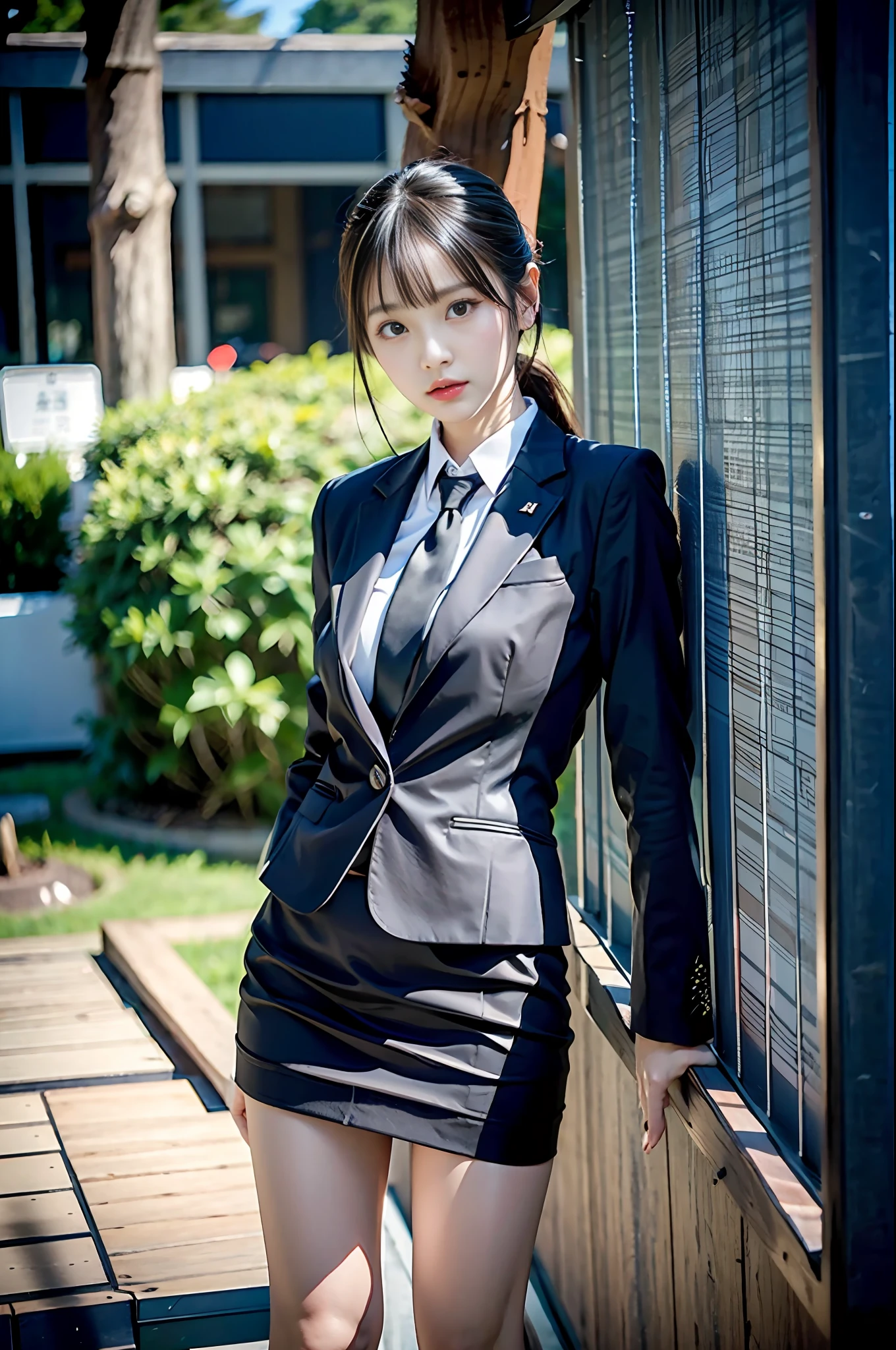 1 Girl, (Watch Viewer), (Bokeh: 1.1), Parted Lips, Expressionless, Realistic, Black Tight Mini Skirt,
business suit, OL, thin thighs, small buttocks, beautiful legs, delicate, Japan fashion model, thin face,
Best quality, (photorealistic: 1.4), ultra high resolution, big mini skirt, black suit and tie woman, suit girl, suit girl, strict business suit wearing, business suit wearing, business suit wearing, black business suit wearing, Japan woman fashion model, black business suit wearing, fashion suit wearing black suit wearing black noble suit, Business suit wearing, black slim clothes, woman posing for photo, beautiful Japan girl face, asian beautiful face, young cute one asian face, beautiful asian girl, girl cute little face, beautiful young korean woman, Japan facial features, young adorable korean face, gorgeous young korean woman, young asian girl, beautiful korean woman, Beautiful asian young woman, standing facing forward, composition visible from above knees to head, knees visible, camera gaze, standing, full body shot, hyperrealistic, front shot full body, bare feet, (face only LoRA applied, bare feet)