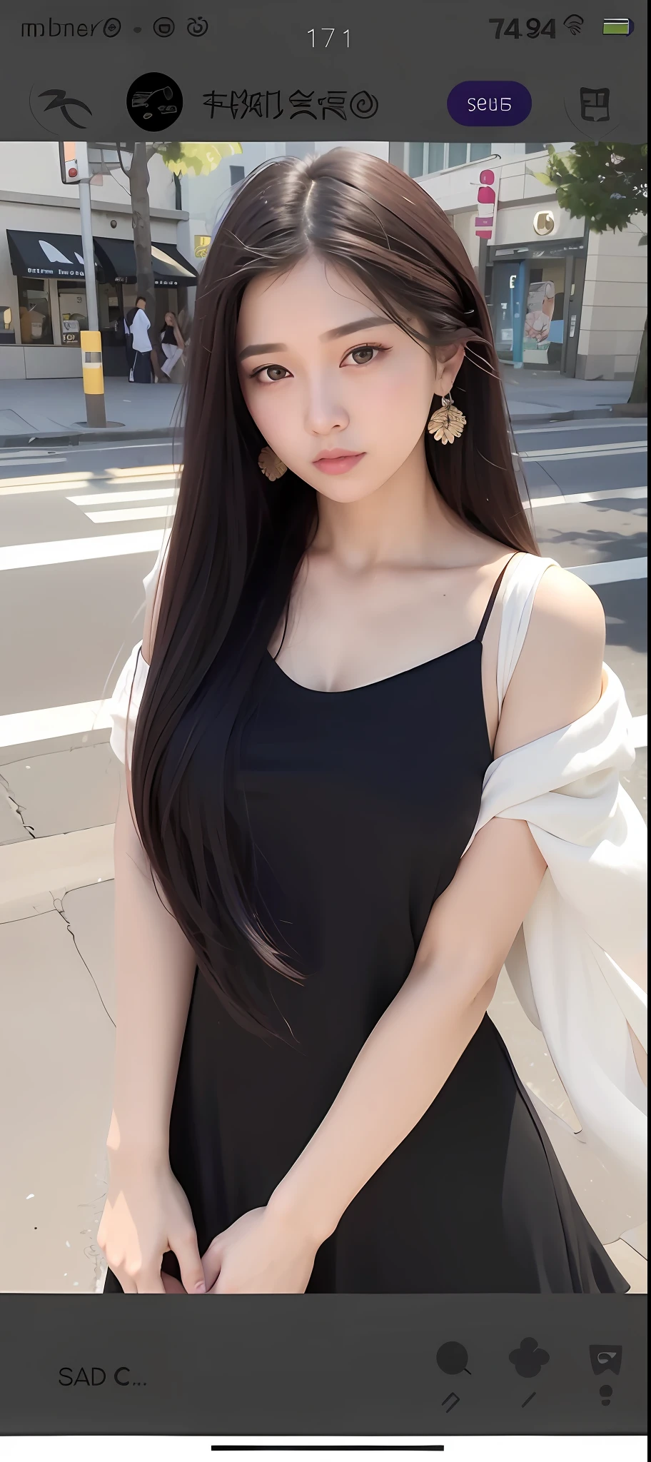 a close up of a woman with long hair wearing a black dress, she is wearing a black tank top, beautiful south korean woman, gorgeous young korean woman, asian girl with long hair, korean girl, beautiful young korean woman, with long hair, wearing black camisole outfit, korean woman, with long black hair, female with long black hair, white hime cut hairstyle