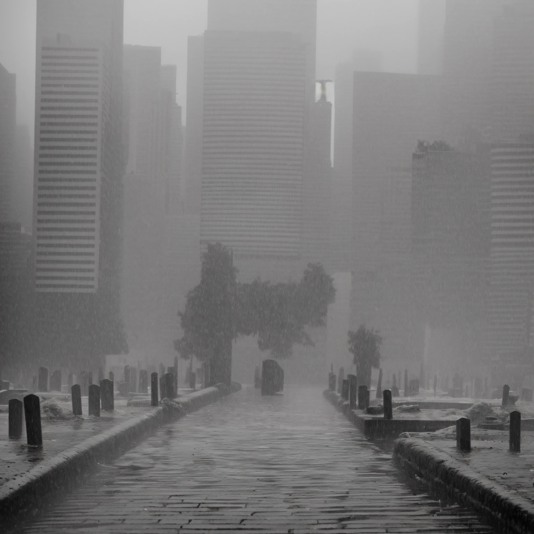 City cemetery, on a rainy day drama --auto --s2
