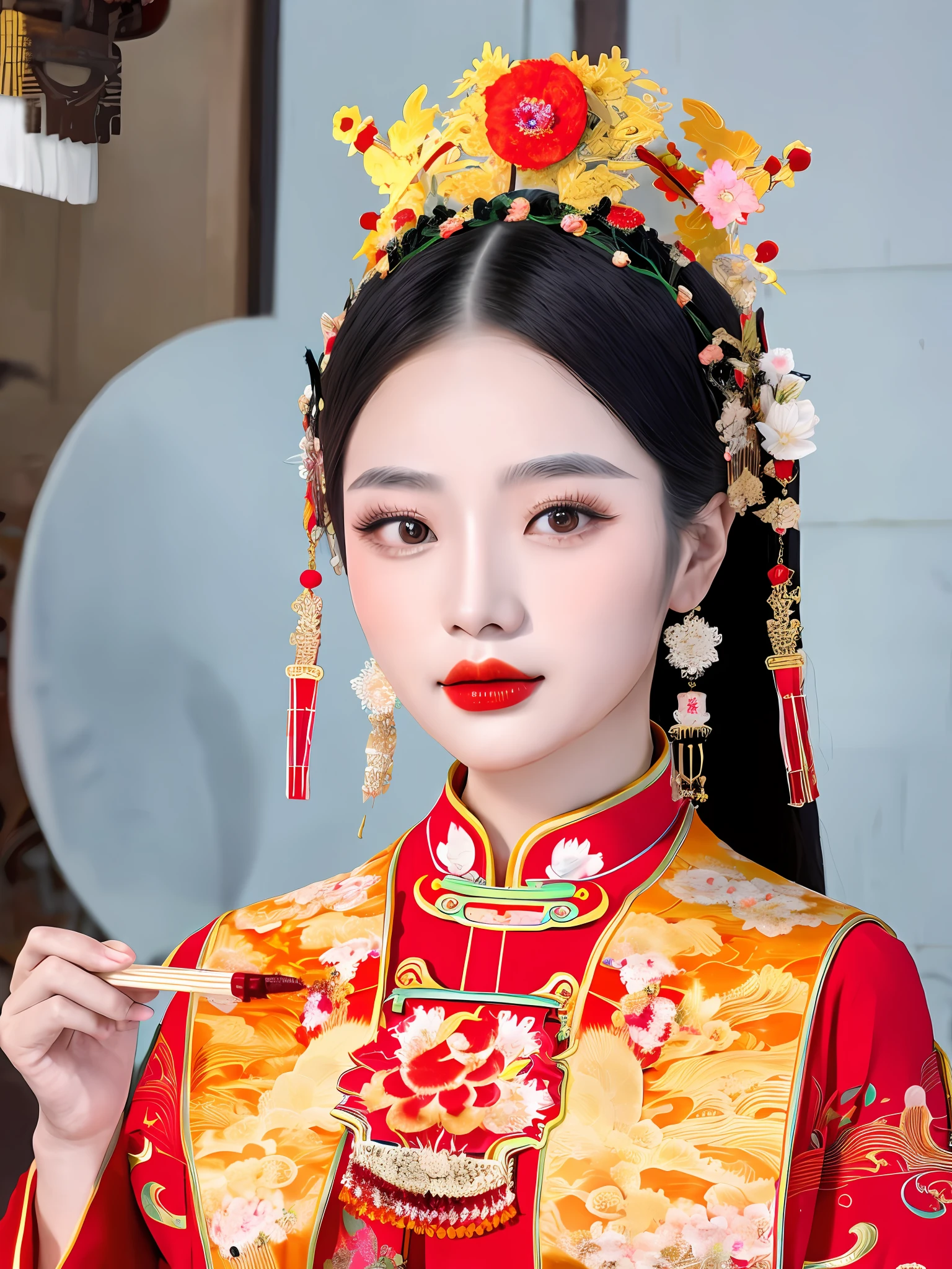 Chinese woman, traditional makeup, traditional beauty, Ruan family beauty! , Yunling, Chinese traditional, gorgeous Chinese model, wearing ancient Chinese costumes, Chinese girl, Chinese empress, palace, Hanfu girl, cheongsam, Chinese princess, inspired by Huang Ji, young and cute wan Asian face