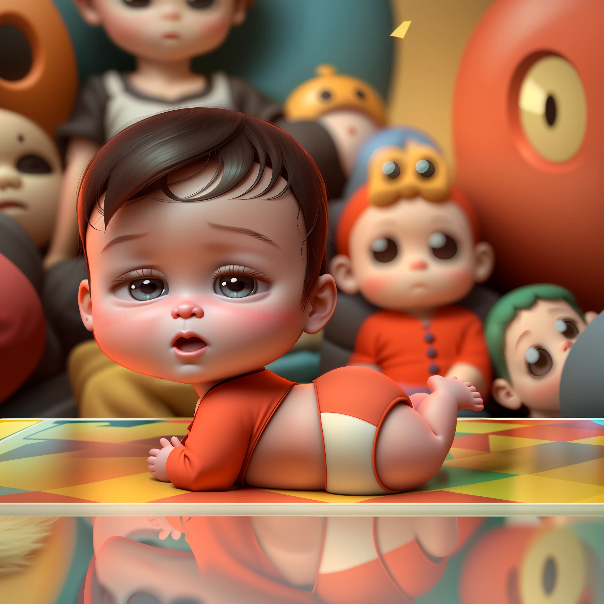 Baby girl cute, cgi cinematográfico desenho 3d, baby disney style