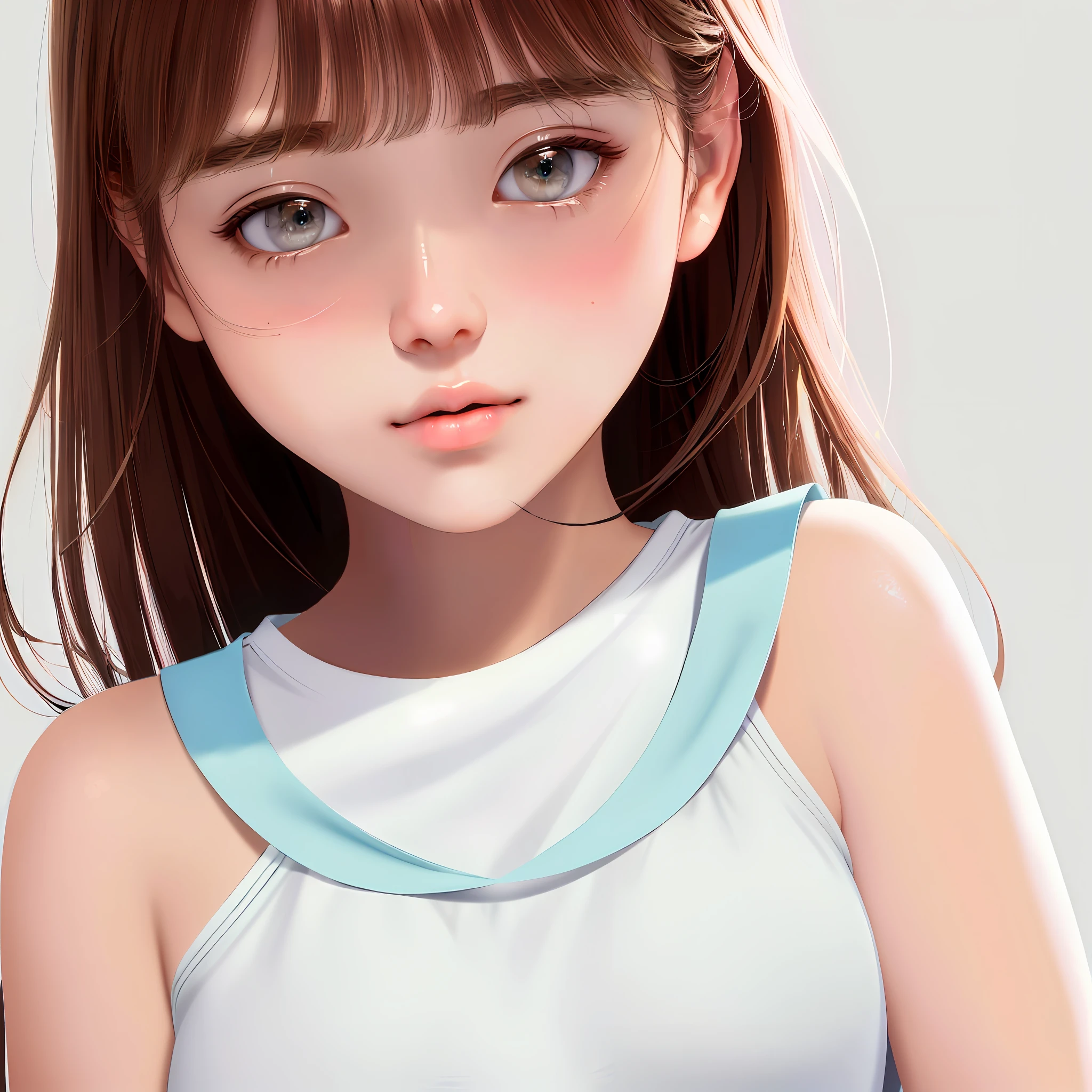 original,(illustration:1.1),(best quality),(masterpiece:1.1),(beautiful and clear background:1.25),(extremely detailed CG unity 8k wallpaper:1.1),
1girl, flat bangs, stunning innocent symmetry face, shirt, emotional, ulzzang, (PureErosFace_V1:0.7)