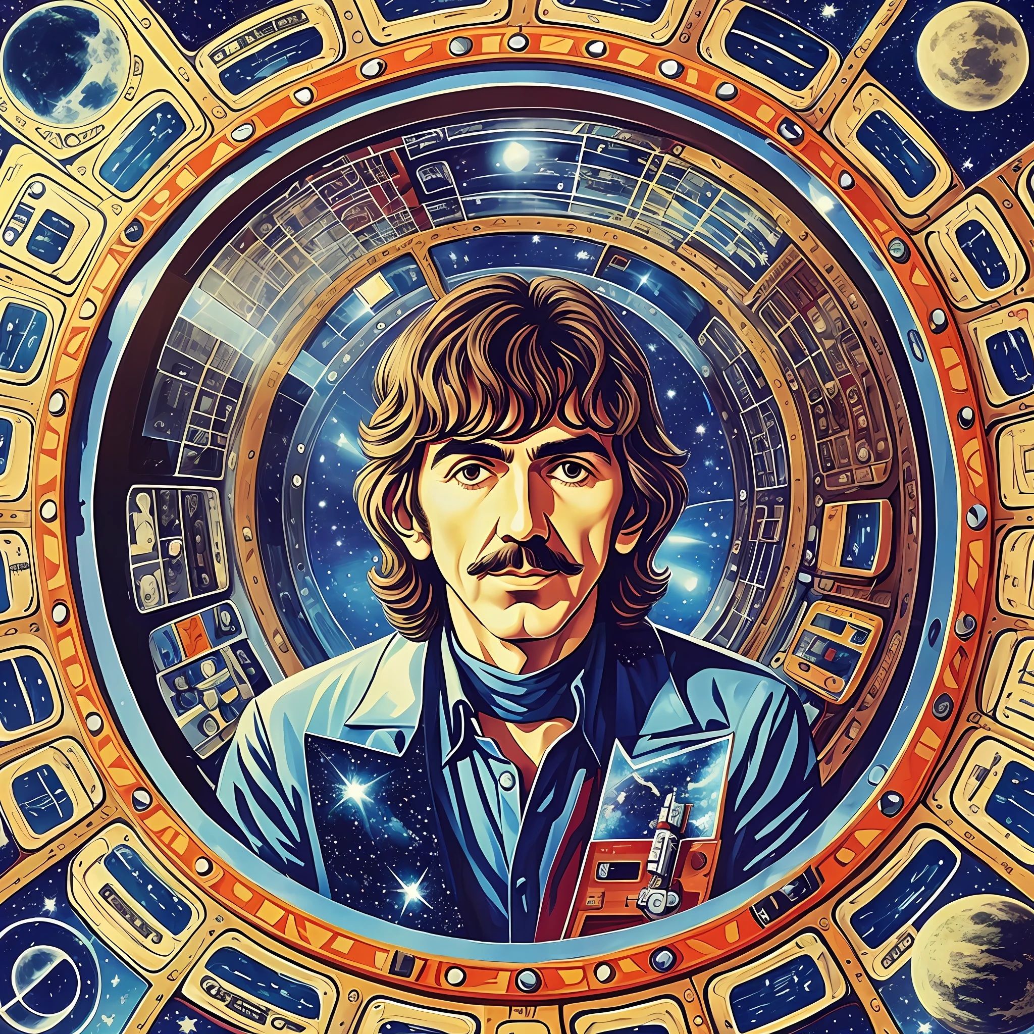 George Harrison on a spaceship --auto --s2