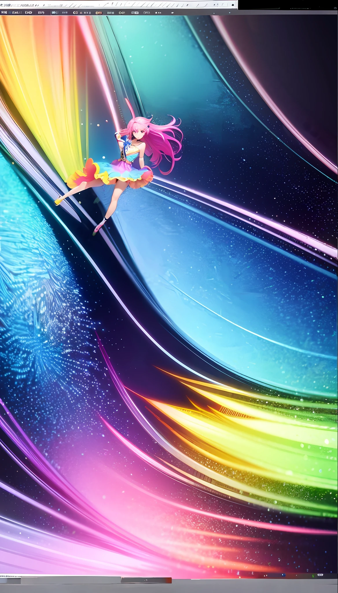 anime girl with colorful hair and a colorful dress, rossdraws pastel vibrant, rossdraws cartoon vibrant, anime style 4 k, beautiful anime portrait, artgerm colorful!!!, ! dream artgerm, beautiful anime girl, anime styled digital art, anime art wallpaper 4k, anime art wallpaper 4 k, digital anime art, extremely detailed artgerm