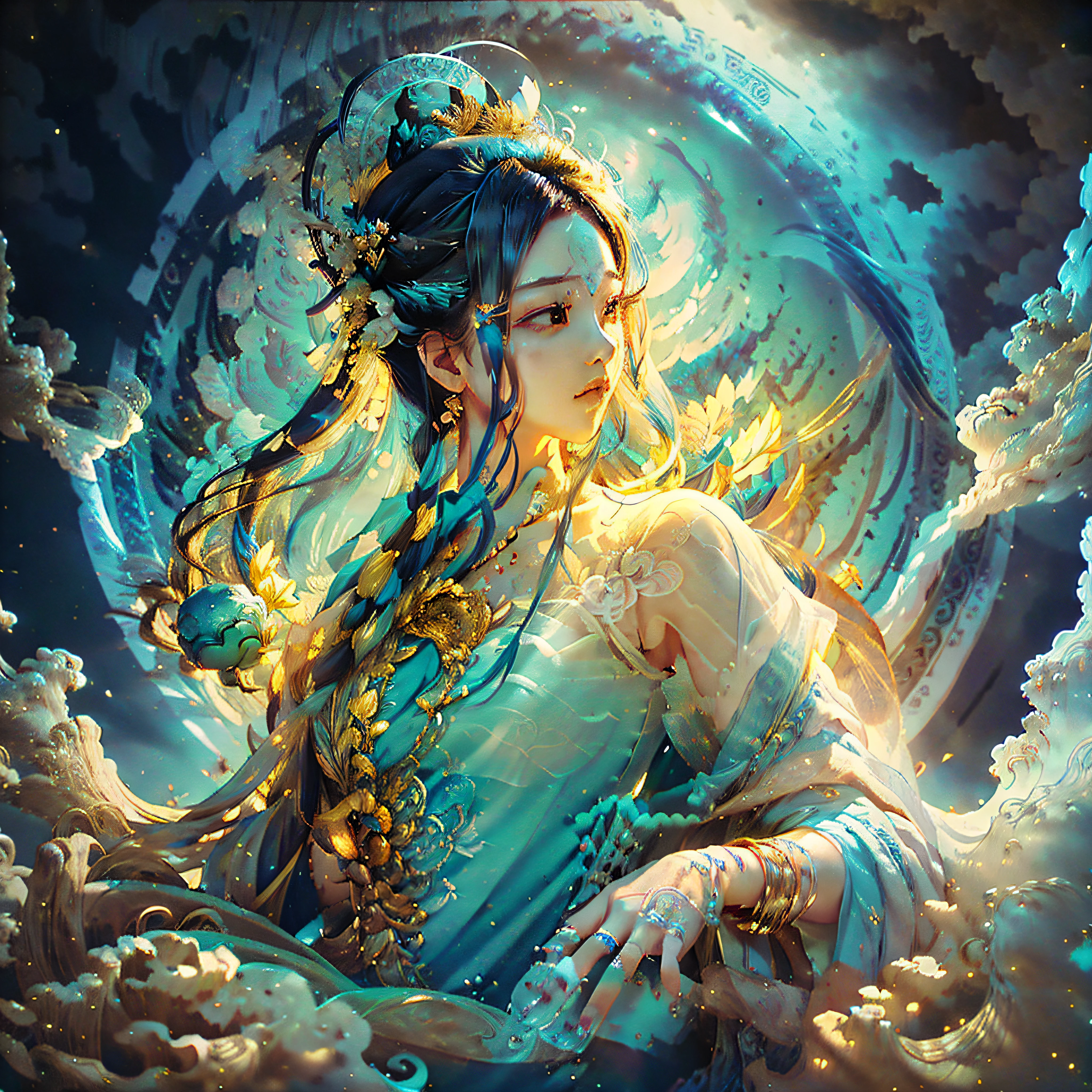 1girl,chibi，a girl holding a small planet,(full body) solo, hanfu, flower field, blossom, (white smokes:1.3) (photorealistic:1.4), zentangle, mandala, entangle, official art, unity 8k wallpaper, ultra detailed, beautiful and aesthetic, masterpiece,best quality, (dynamic angle:1.4), glowing skin, (floating colorful sparkles:1) the most beautiful form of chaos, elegant, a brutalist designed, vivid colours, romanticism , depth of field, , planet,blue flower hairclip，planet,(5 fingers,detailed hand) 1girl,a girl holding a small planet,(full body) solo, hanfu, flower field, blossom, (white smokes:1.3) (photorealistic:1.4), zentangle, mandala, entangle, official art, unity 8k wallpaper, ultra detailed, beautiful and aesthetic, masterpiece,best quality, (dynamic angle:1.4), glowing skin, (floating colorful sparkles:1) the most beautiful form of chaos, elegant, a brutalist designed, vivid colours, romanticism , depth of field, , planet,blue flower hairclip，planet,(5 fingers,detailed hand) --auto --s2