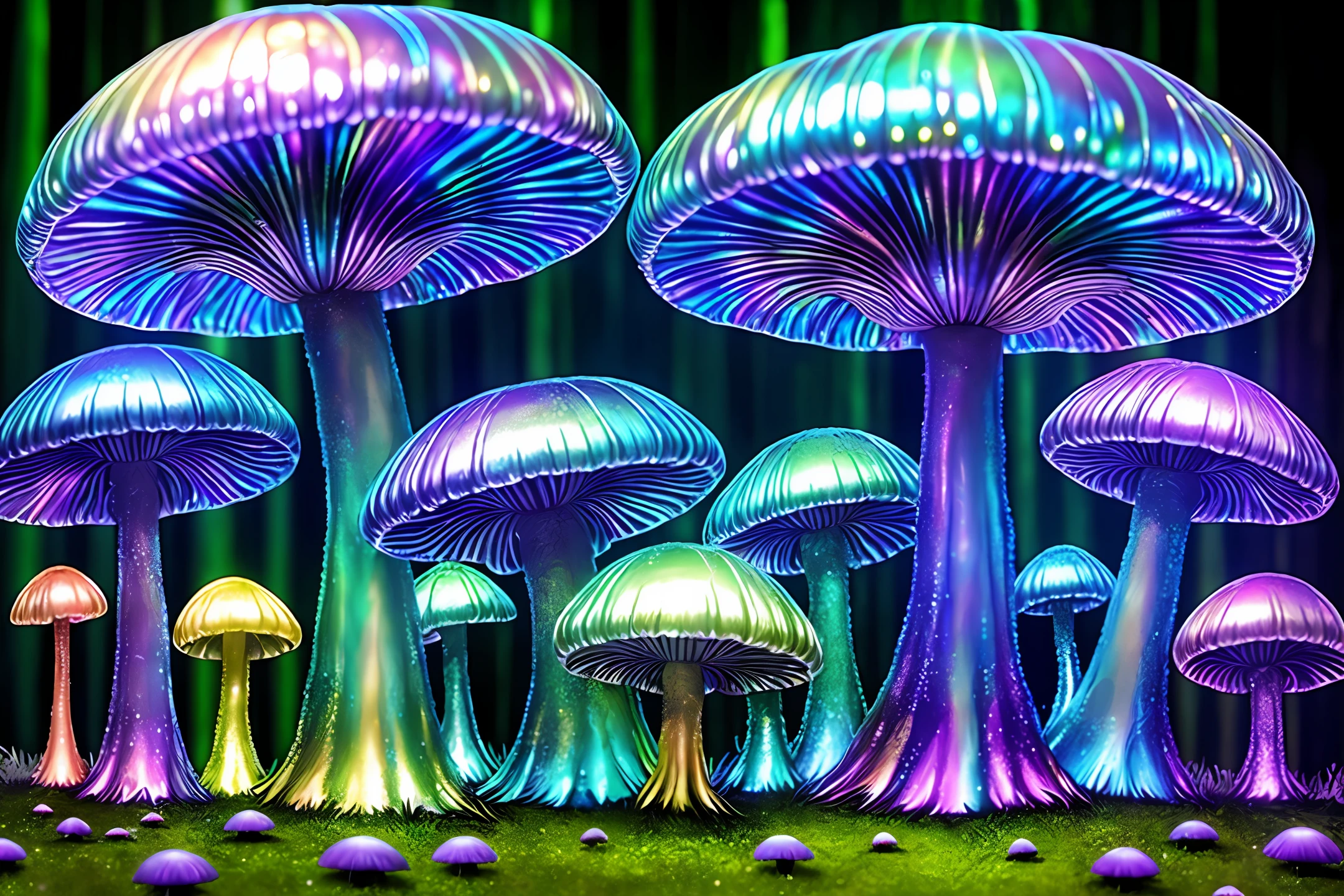 An Alien mushroom
fungus in a Phantasmal
Iridescent rainbow alien forest, (dripping Phantasmal Iridescent paint on alien) dramatic lighting, intricate details, hdr, hyperdetailed, cinematic shot, vignette, bokeh effect background, fairy lights, waterfall, sparkles, (dripping
Phantasmal Iridescent paint in background: 1.4)
