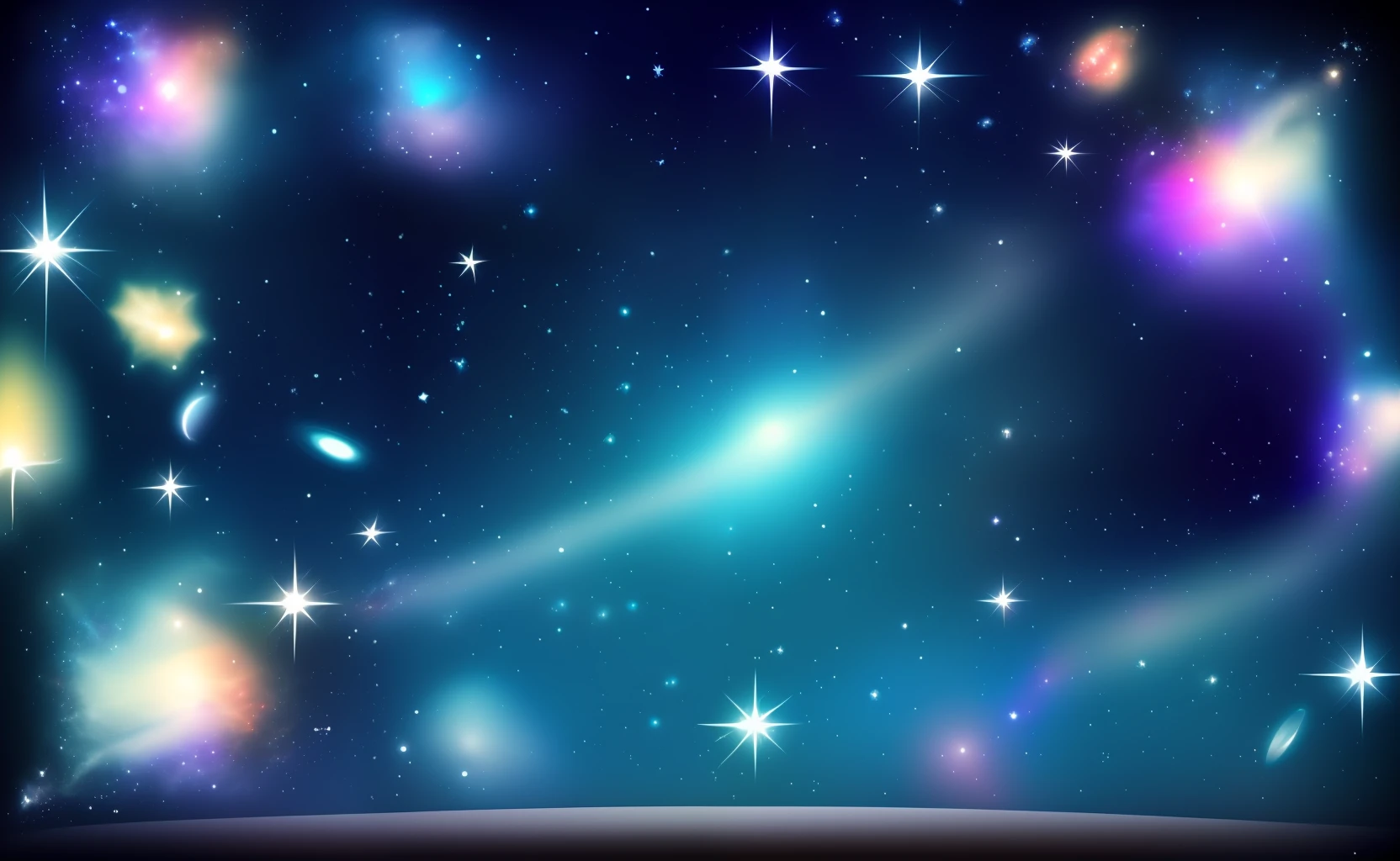 3D background with galaxies and stars