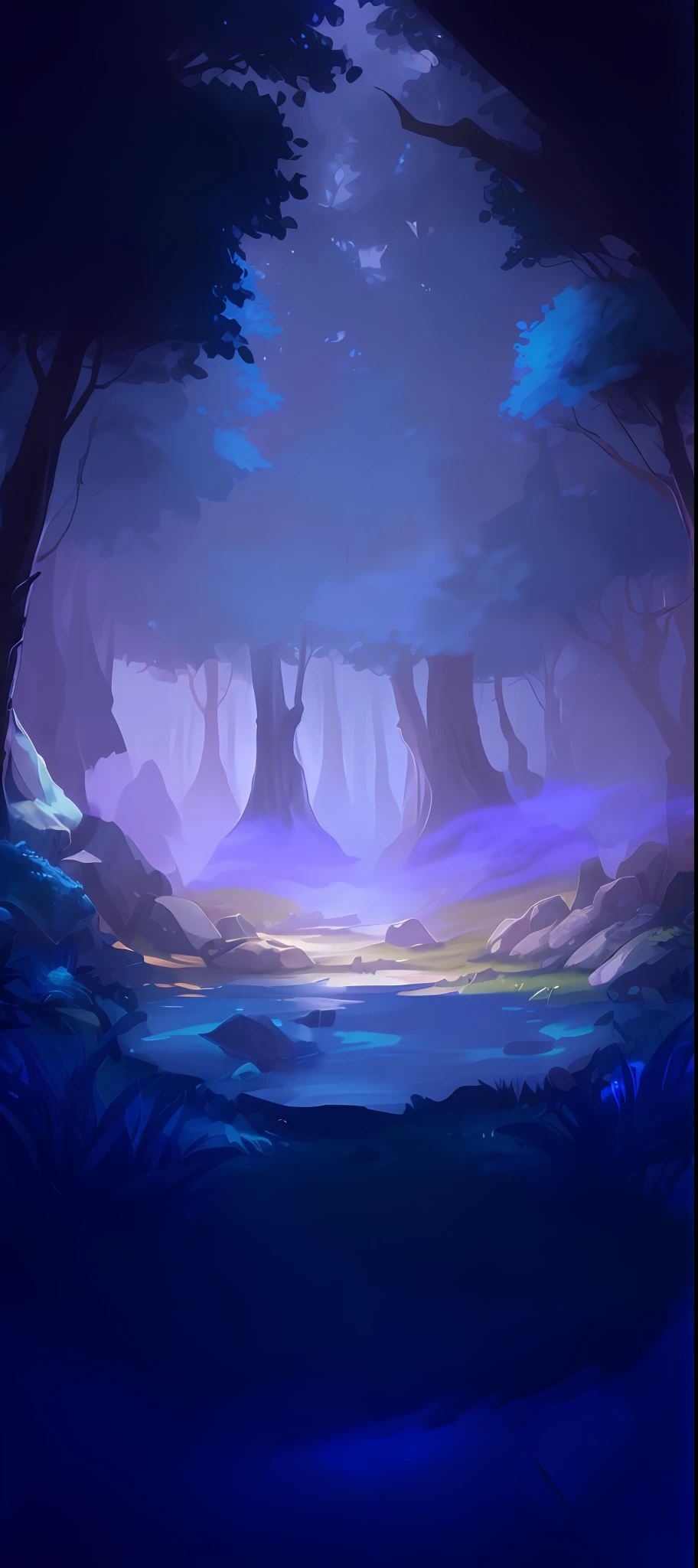 a close up of a painting of a forest with a lake, elf forest background, background artwork, fantasy forest landscape, background art, fantasy forest background, magical forest in the background, magical forest backround, random forest landscape, painted as a game concept art, fantasy forrest background, fantasy forest, magical fantasy forest, velly distant forest, concept art of a dark forest