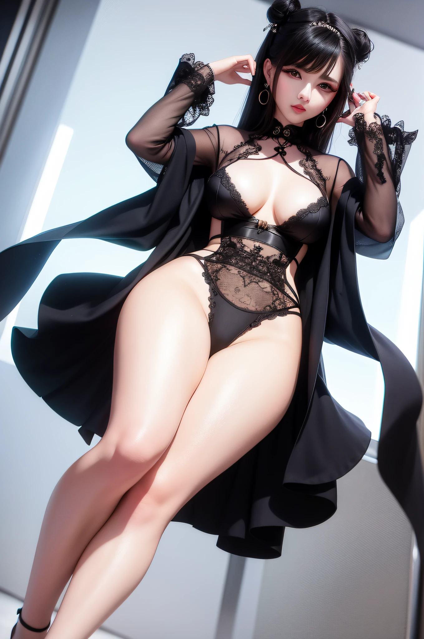 Korean Style Makeup Beautiful Legs Beautiful Woman Beautiful Skin Moderate Breast OL