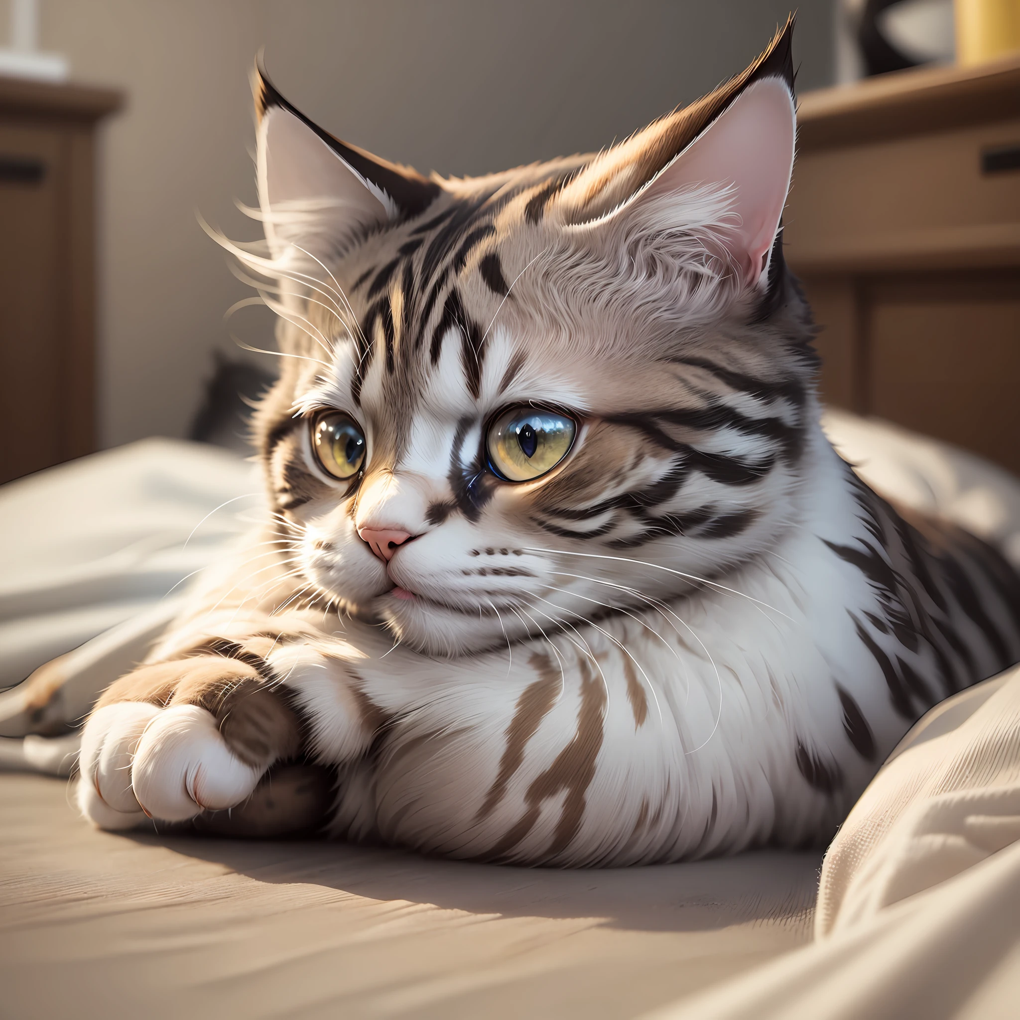 Two cat paws overlapping each other