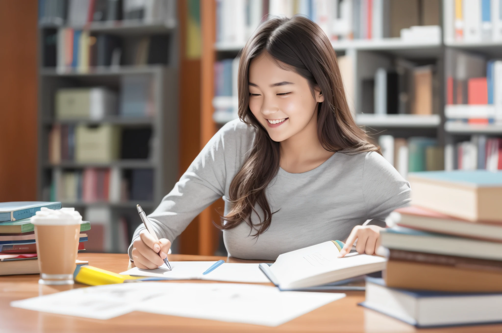 (Masterpiece, highest quality:1.2), surrealist elementary school student, smile, laughter, black hair,  sitting on a chair writing in a notebook on a desk, bright face with lights, 10-year-old korean girl, student, whole subject shown in photo, young and cute girl, in classroom, portrait of female elementary school student, young and lovely korean face, female student studying, child, beginner, sitting in classroom, young lovely korean face, cute young woman, portrait of korean female idol,  Just Change Face, Ultra Real Detail, RAW Photo, Top Quality, (Realism: 1.2), Hand Finger Length Ultra Detail, DSLR, Background Super High Resolution Quality, Finger Ultra High Definition, 5 Fingers, A-Cup Full Body Photo, Fujifilm XT3, Full Body Shot, Professional Color Rating, Physics-Based Rendering, High Resolution, Front, f 2.4, 35mm, Concept Art, Will-o'-the-wisp's Overhead Angle, Funny Somali Emerald Deep Black Pinafore,  Hair styled with short hair, Appearance 360, Highless, [(Art by Willie Baumeister:1.1), (Art by John T. Biggers:1.2)::17], Official Art, Unity 8K wallpapers, Ultra detail, Aesthetics, Masterpiece, Best Quality, Realistic