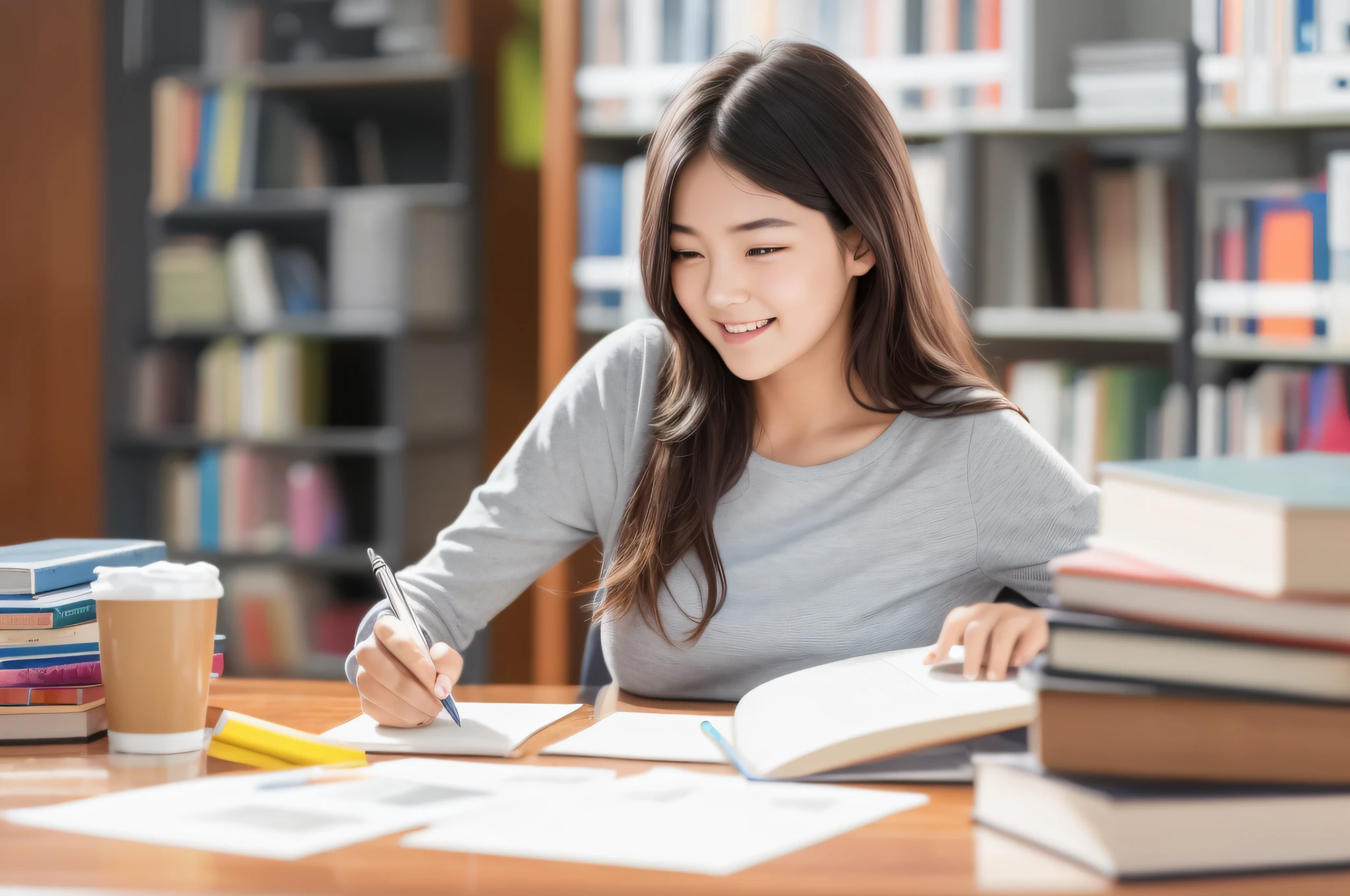 (Masterpiece, highest quality:1.2), surrealist elementary school student, smile, laughter, black hair, small breasts, little girl sitting on a chair and writing in a notebook on a desk, bright face with lights, 10-year-old korean girl, student, whole subject shown in photo, young and cute girl, in classroom, portrait of female elementary school student, young and lovely korean face, schoolgirl studying, child, beginner, sitting in classroom, young lovely korean face, cute young woman,  Portrait of Korean Female Idol, Just Change Face, Ultra Real Detail, RAW Photo, Top Quality, (Realism: 1.2), Hand Finger Length Ultra Detail, DSLR, Background Super High Resolution Quality, Finger Ultra High, 5 Fingers, A Cup Full Body Photo, Fujifilm XT3, Full Body Shot, Professional Color Rating, Physics-Based Rendering, High Resolution, Front, f 2.4, 35mm, Concept Art, Will-o'-the-wisp's Overhead Angle, Funny Somali Emerald Deep Black Pinafore,  Hair styled with short hair, Appearance 360, Highless, [(Art by Willie Baumeister:1.1), (Art by John T. Biggers:1.2)::17], Official Art, Unity 8K wallpapers, Ultra detail, Aesthetics, Masterpiece, Best Quality, Realistic