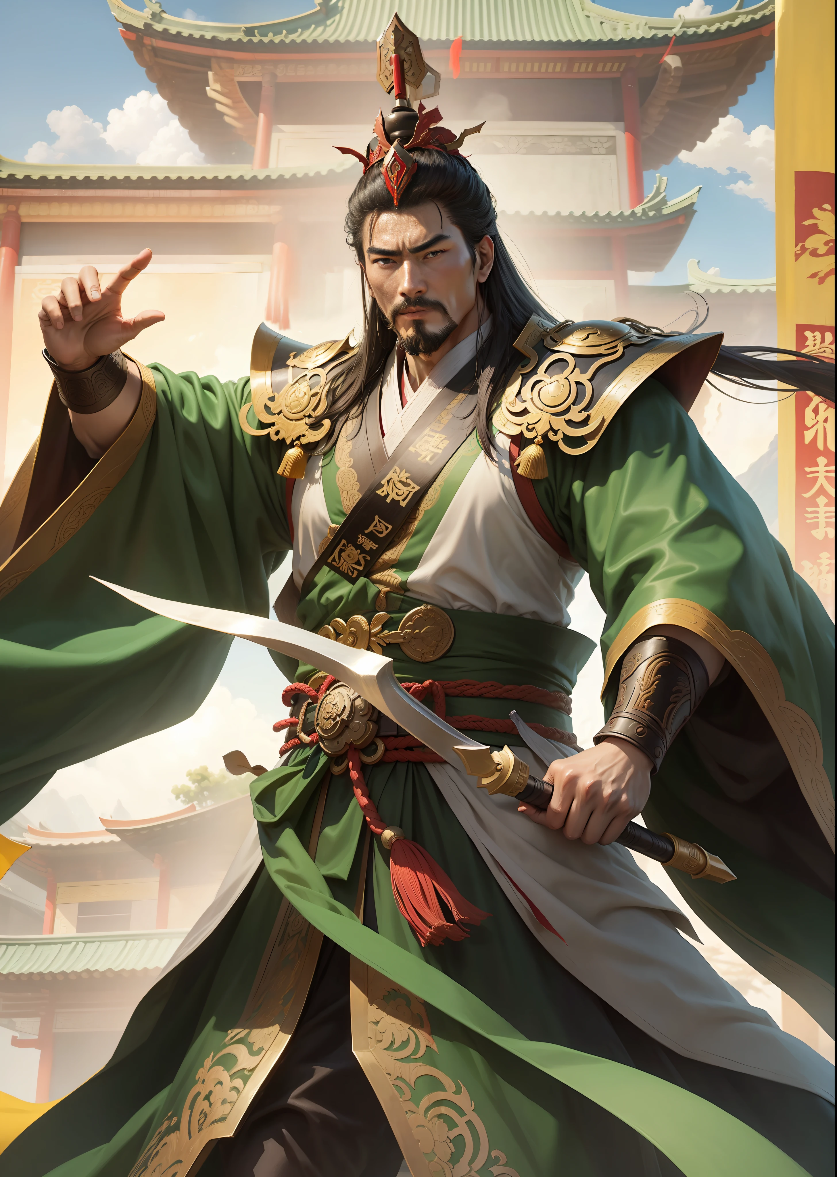 The image of Cao Cao in the Romance of the Three Kingdoms, a masterpiece, the best quality, the highest resolution --auto --s2
