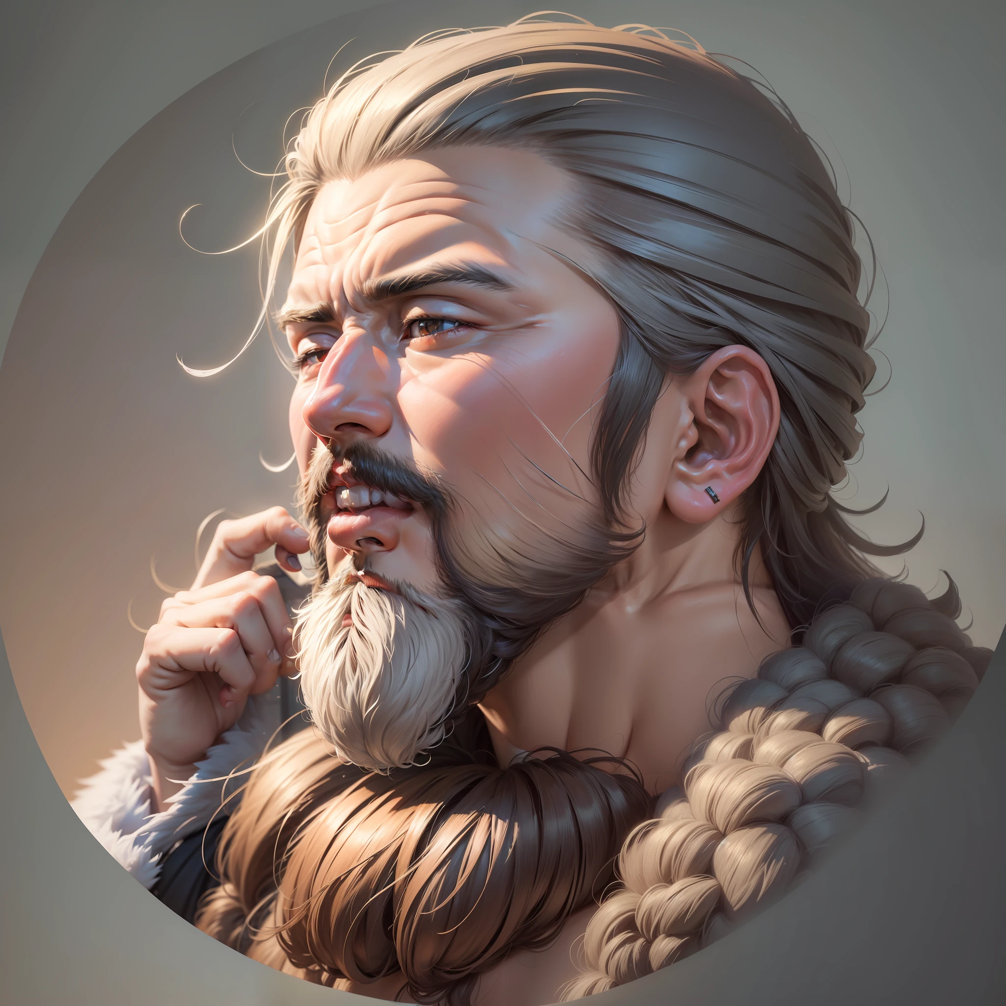 ( (8k:1.27), best quality, masterpiece, ultra high resolution:1.2) Japanese man photo, beard