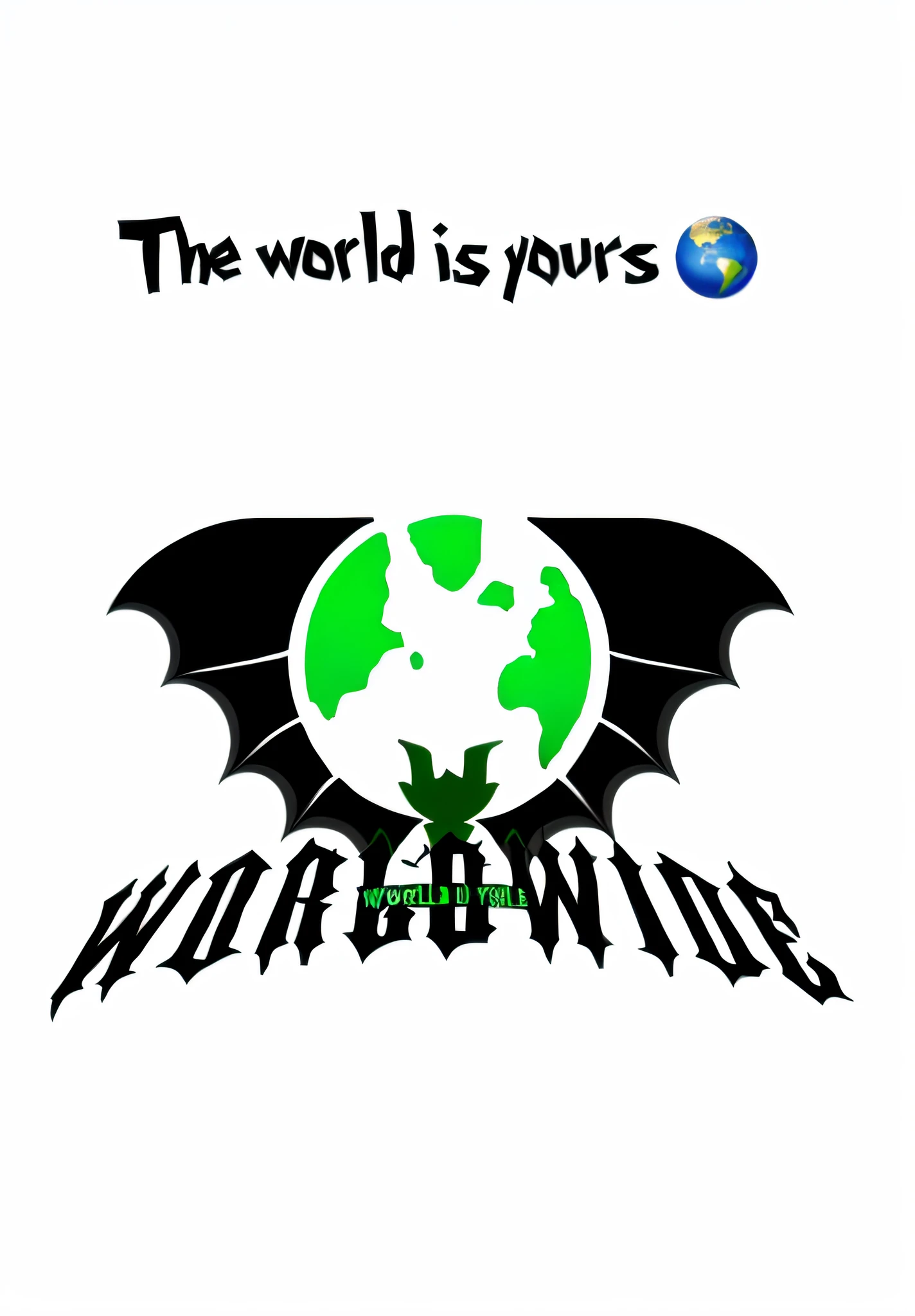 a close up of a bat with a world on it, the world, the world ends with you, album art, the world is on fire, official artwork, yoworld, the diskworld, the world is insane, & all the world around you, album cover!, otherworldy, album artwork, the world on fire, profile picture 1024px