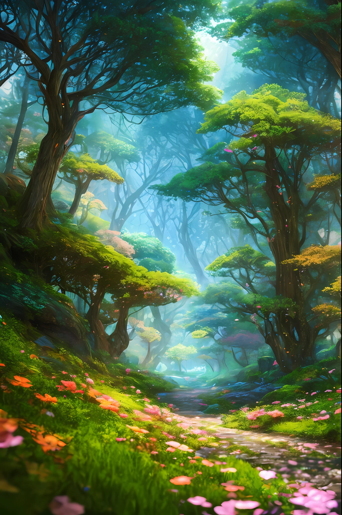 masterpiece, best quality, high quality,extremely detailed CG unity 8k wallpaper, An enchanting and dreamy scene of a fantasy forest, with towering trees, glowing mushrooms, and hidden fairy glens, creating a sense of mystique and enchantment, artstation, digital illustration, intricate, trending, pastel colors, oil paiting, award winning photography, Bokeh, Depth of Field, HDR, bloom, Chromatic Aberration ,Photorealistic,extremely detailed, trending on artstation, trending on CGsociety, Intricate, High Detail, dramatic, art by midjourney