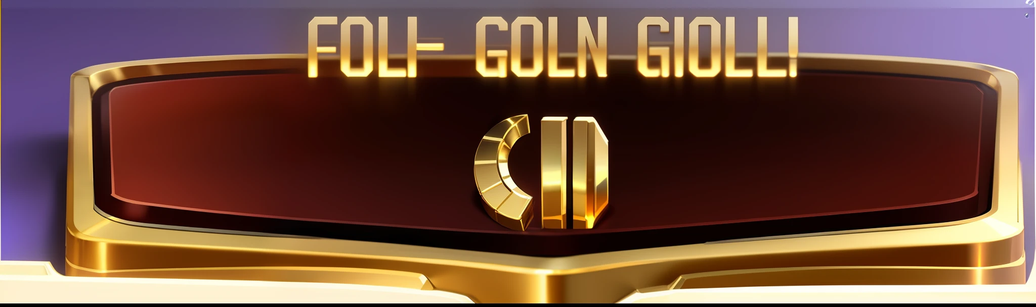 Irregular gold border with brown background, slot game UI interface