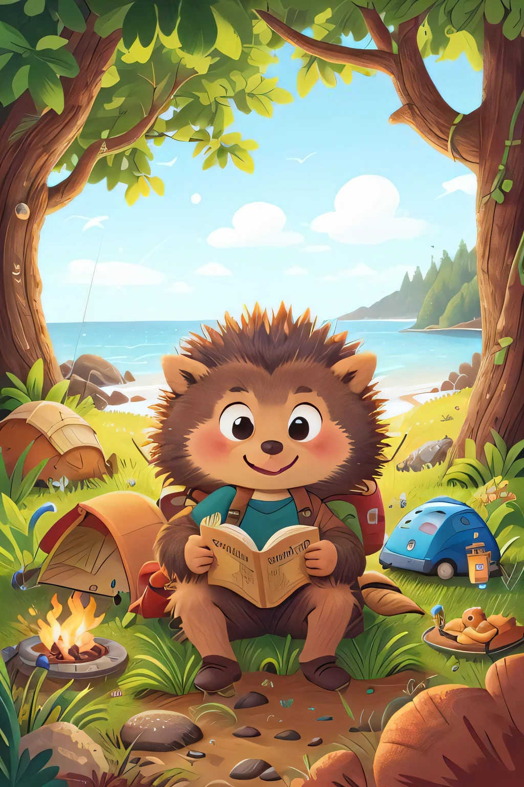 a Porcupine is camping, ???, Intertidal Zone