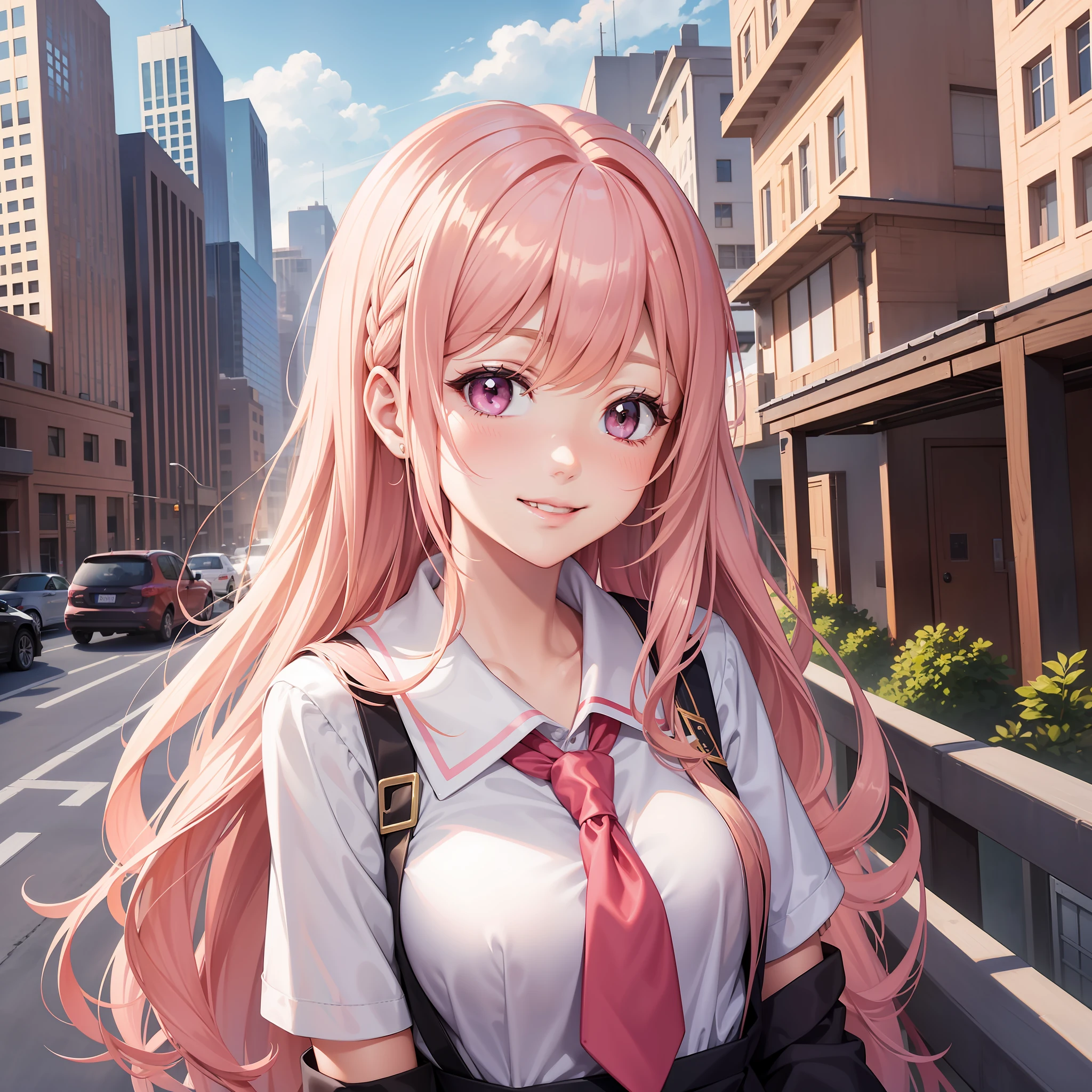 Beautiful girl girl smile school uniform best quality multiple girl harem masterpiece long hair blonde brown hair pink hair