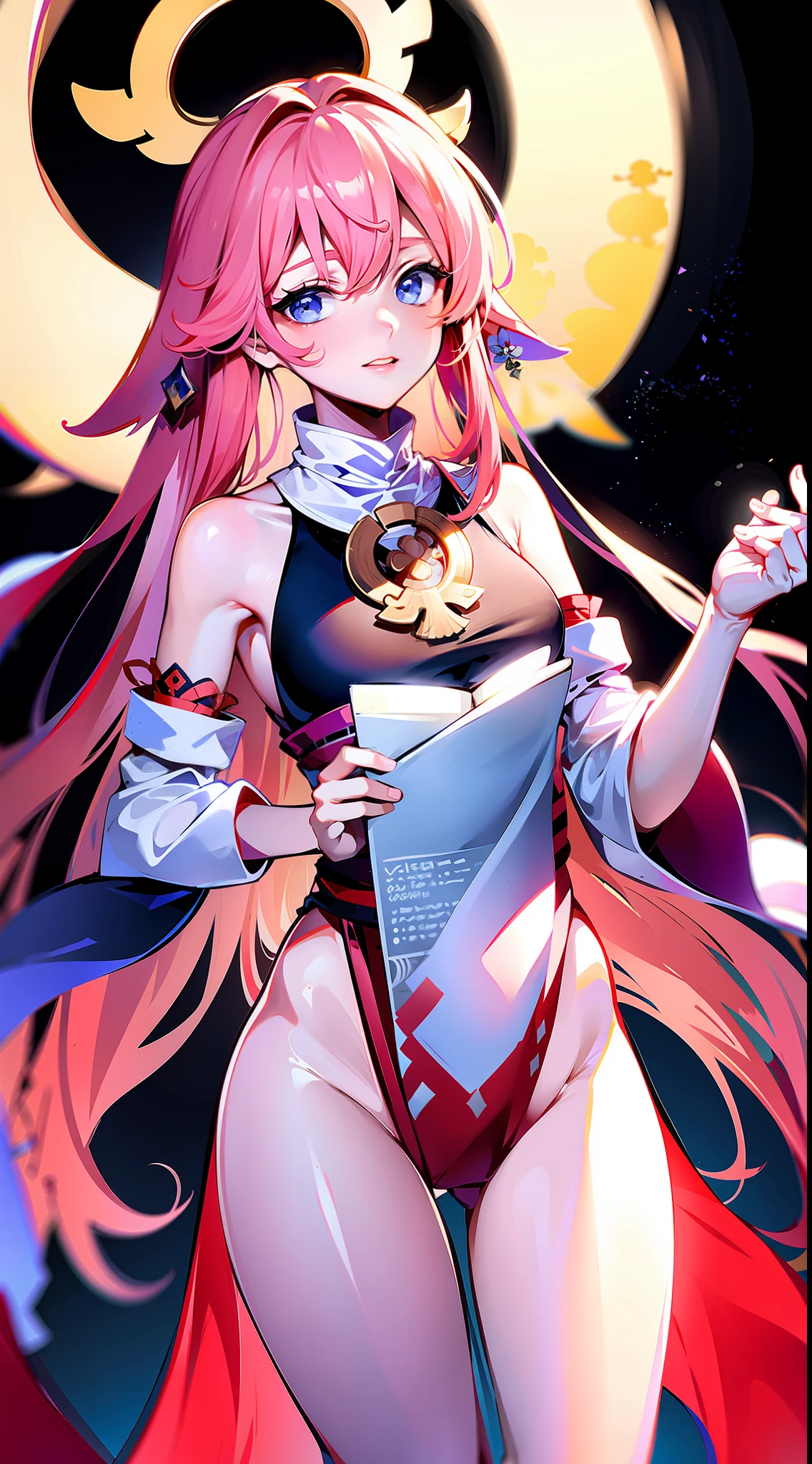 nsfw, (RAW Photo, Best Quality), (Realistic, Photo Realistic: 1.3), Best Quality, Highly Detailed, Masterpiece, Ultra Detailed, Illustration, Full Body, 1 Girl, upper_body, Dynamic Angle, World Masterpiece Theater, messy_long_hair, Best Quality, Extremely Detailed CG Unity 8k Wallpaper, Ink, Amazing, Cinematic Lighting, lens_flare, dunhuang_style,