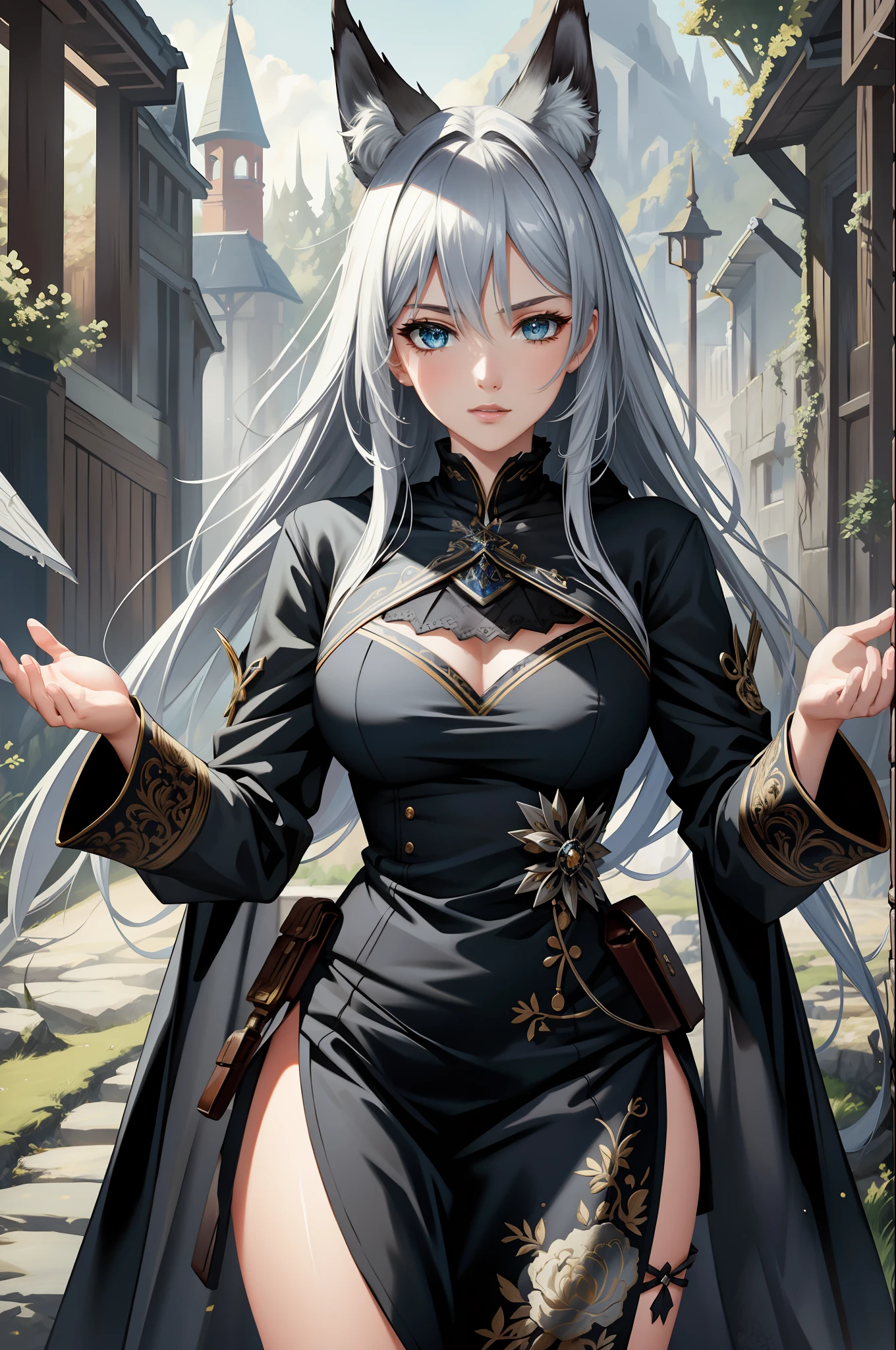 (masterpiece, best quality),  intricate details, 8k, artstation, wallpaper, official art, splash art, sharp focus,
1girl,   silverfox, 
 enkazed ,