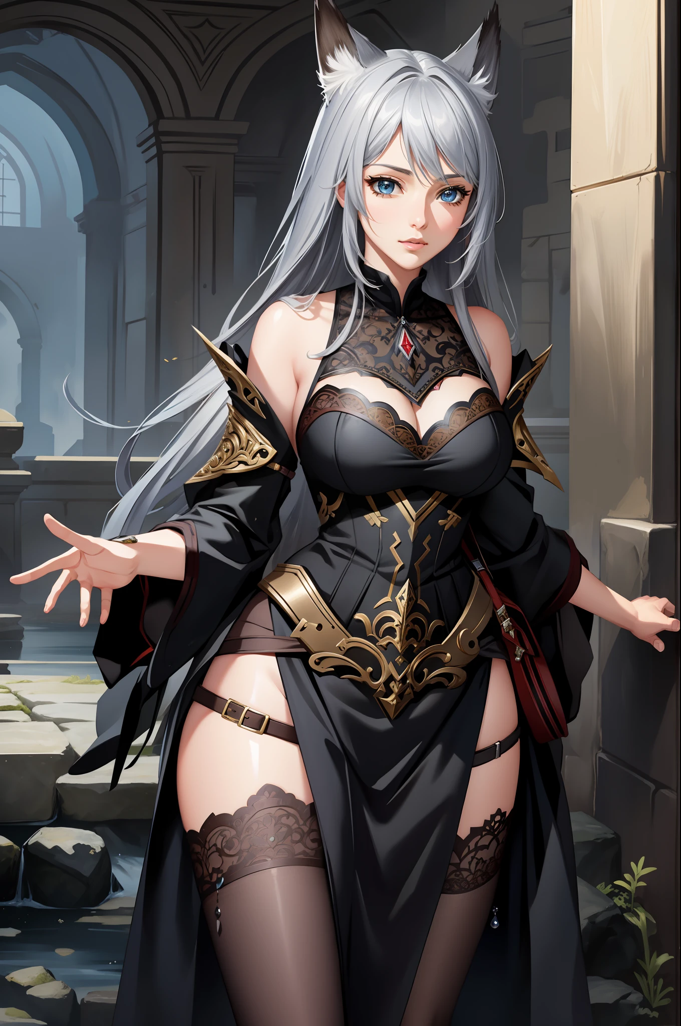 (masterpiece, best quality),  intricate details, 8k, artstation, wallpaper, official art, splash art, sharp focus,
1girl,   silverfox, 
 enkazed ,