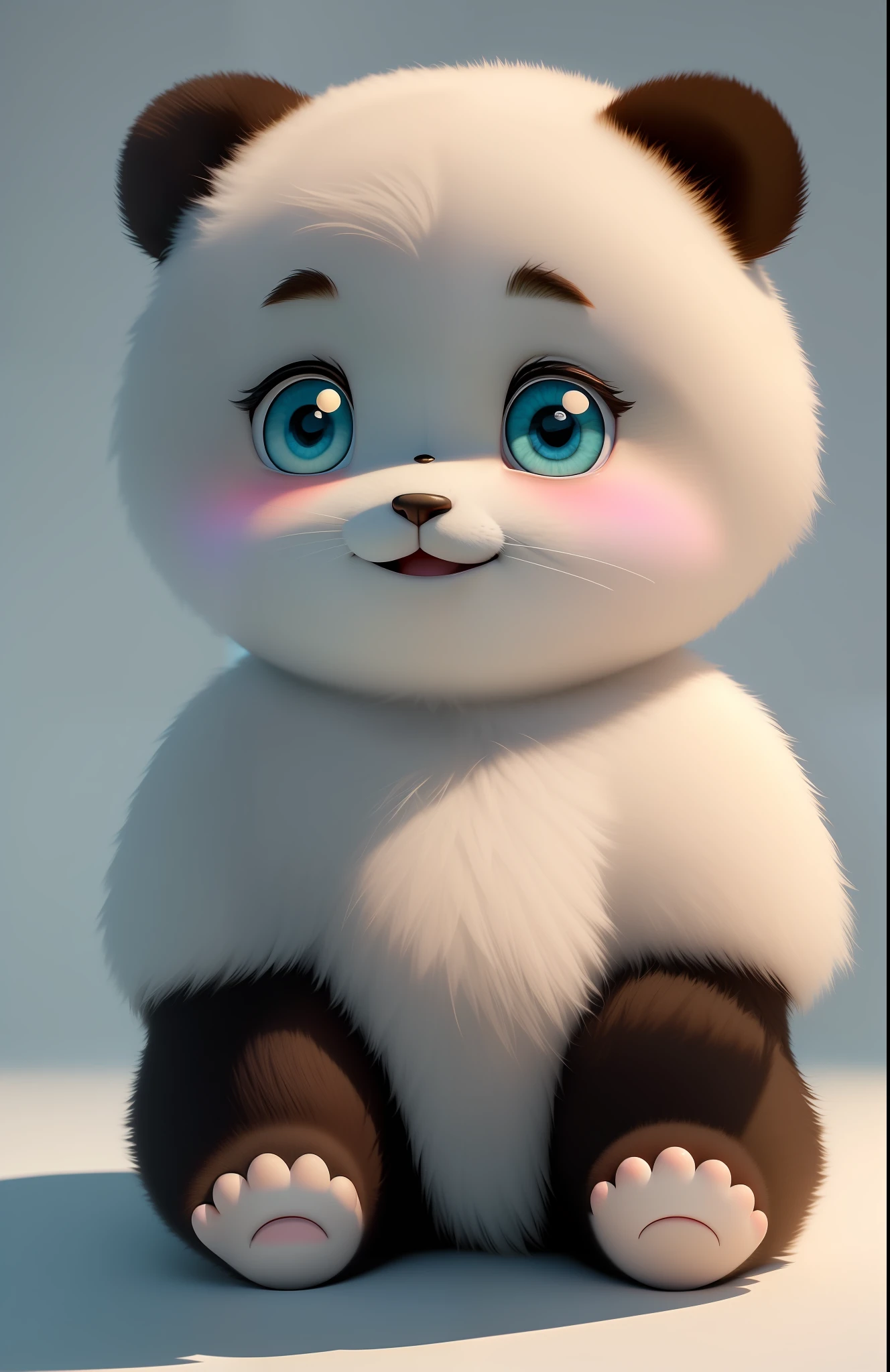 (masterpiece), (best quality), (ultra-detailed), (full body:1.2), Super cute, Baby, Pixar, Baby panda in pajamas, Big bright eyes, Fluffy, Smile, Delicate and fine, Fairy tales, Incredibly high detailed, Pixar style, Bright color palette, Natural light, Simple background with pure color, Octane render, Trending on Artstation, Gorgeous, Ultra wide angle, 8k, HD, Realistic