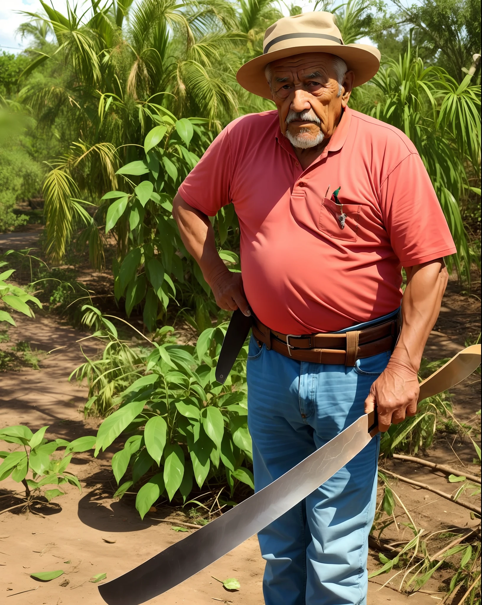 1Mexican grandfather with a machete