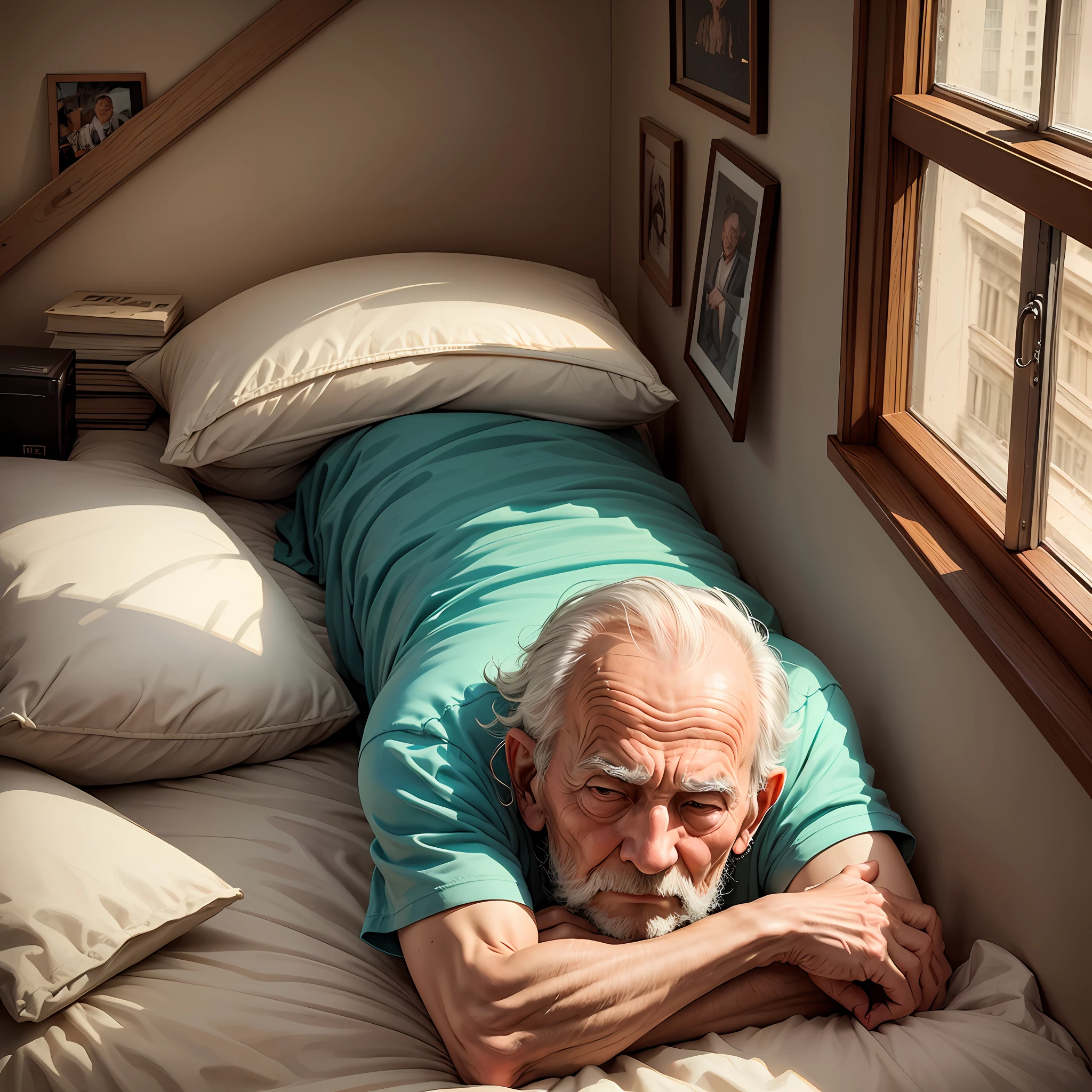 The vicissitudes of the old man lying in bed --auto --s2