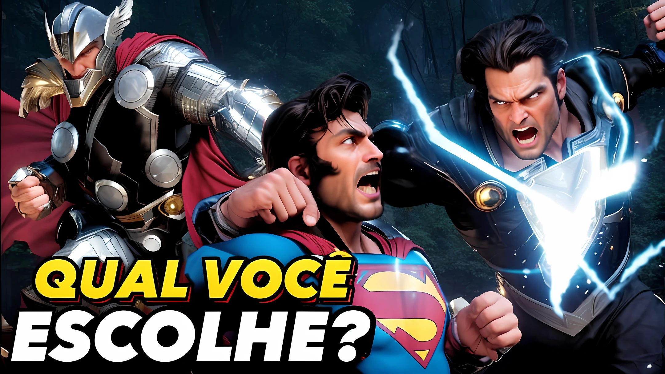 Superman vs Adão negro e thor,realismo ultra HD, detalhes de realismo,alta definição, imagem ultra realista, imagem HD, Full HD, Full definição, realismo, qualidade ultra realista, fotografia,foto profissional, 8K, cinematic lighting, photographic, Eastman Kodak Color Negative film 5251 50T shot on panavision super ps . no arms,light through the mist morning fog, highly detailed, photorealistic portrait, bright studio setting, studio lighting, crisp quality and light reflections, unreal engine 5 quality render, realistic face,naturals body figure on instagram, full body shot, telephoto lens, 50mm,portrait of Indian village woman at a gathering in the forests of Himachal Pradesh, Cinematic, Photoshoot, Shot on 25mm lens, Depth of Field, Tilt Blur, Shutter Speed 1/1000, F/22, White Balance, 32k, Super-Resolution, Pro Photo RGB, Half rear Lighting, Backlight, Dramatic Lighting, Incandescent, Soft Lighting, Volumetric, Conte-Jour, Global Illumination, Screen Space Global Illumination, Scattering, Shadows, Rough, Shimmering, Lumen Reflections, Screen Space Reflections, Diffraction Grading, Chromatic Aberration, GB Displacement, Scan Lines, Ambient Occlusion, Anti-Aliasing, FKAA, TXAA, RTX, SSAO, OpenGL-Shader’s, Post Processing, Post-Production, Cell Shading, Tone Mapping, CGI, VFX, SFX, insanely detailed and intricate, hyper maximalist, elegant, dynamic pose, photography, volumetric, ultra-detailed, intricate details, super detailed, ambient –uplight –v 4 –q 2 --auto --s2