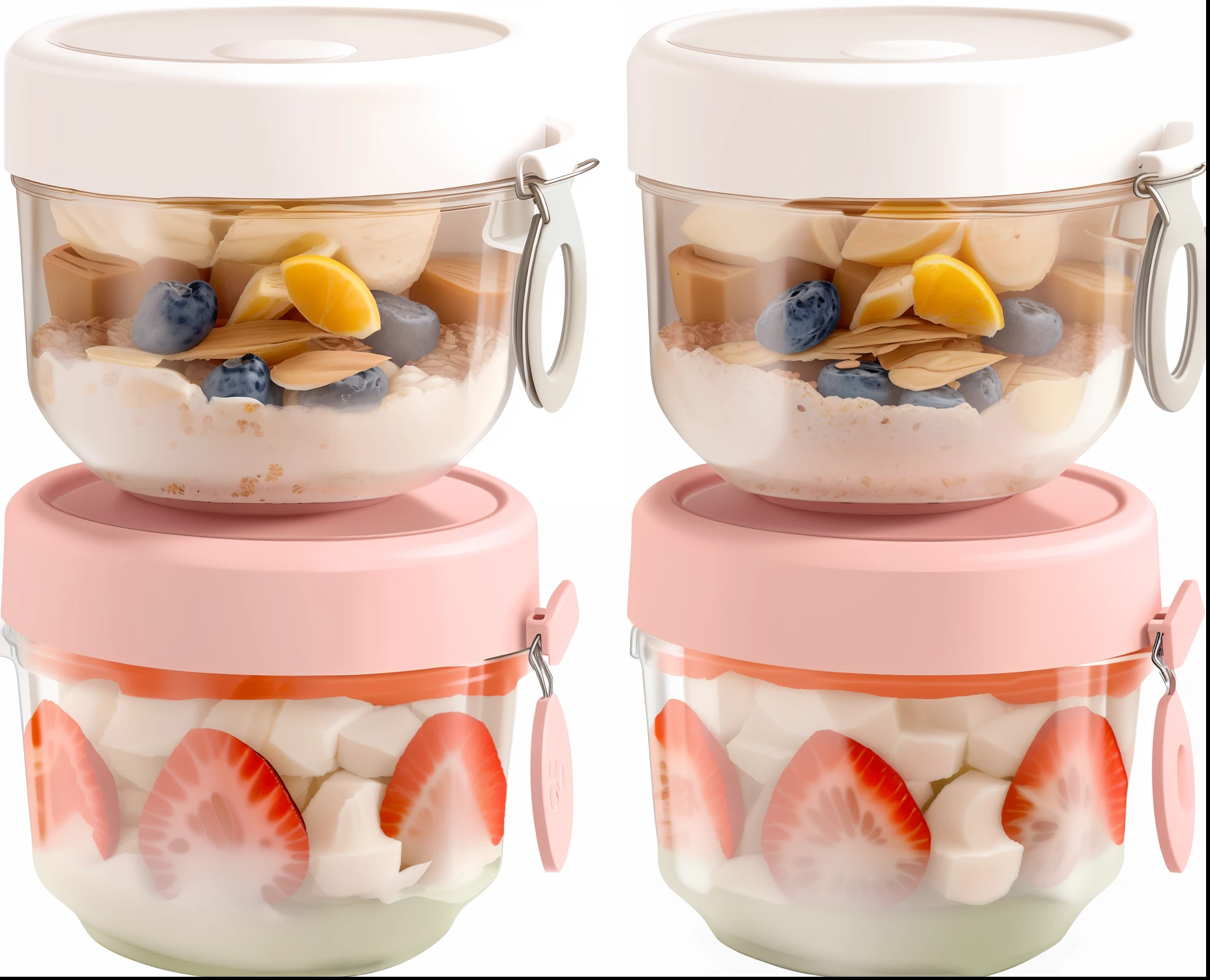Looking for the perfect container for your overnight oats? Take a look at our overnight oat containers with lids, also known as overnight oat cans, overnight oat cans, or oatmeal containers. These containers are an ideal tool for making a healthy breakfast. Just prepare the ingredients in advance, store them in the container of the refrigerator overnight, and enjoy a delicious and nutritious breakfast the next morning, without the hassle of preparing in the morning, making your morning easier! Our overnight oatmeal containers with lids are not only perfect for breakfast, but also a portable health companion for on-the-go dining. Whether you're at home, in the office, at school, in the park, or on the go, these overnight oat cans can serve you delicious and nutritious meals anytime, anywhere. Our overnight oat jars with lids have sealed lids that effectively keep food fresh and dry and prevent spoilage. They also have a portable design that makes them easy to carry and store. With a capacity of 20 ounces, these overnight oat cans are perfect for a healthy breakfast, as well as other foods such as fruit, yogurt, salads, cereals, and more. What's more, our overnight oat container with lid is made of eco-friendly materials, non-toxic and tasteless, and will not produce any harmful substances, making your food healthier. They are also reusable, reducing the generation of plastic waste and making them more environmentally friendly. Plus, our oatmeal containers are durable and easy to clean, making them a convenient and practical option for busy people who want to eat healthily on the go, whether by hand or in the dishwasher. Try our overnight oat containers with lids today for a healthy and convenient meal solution!