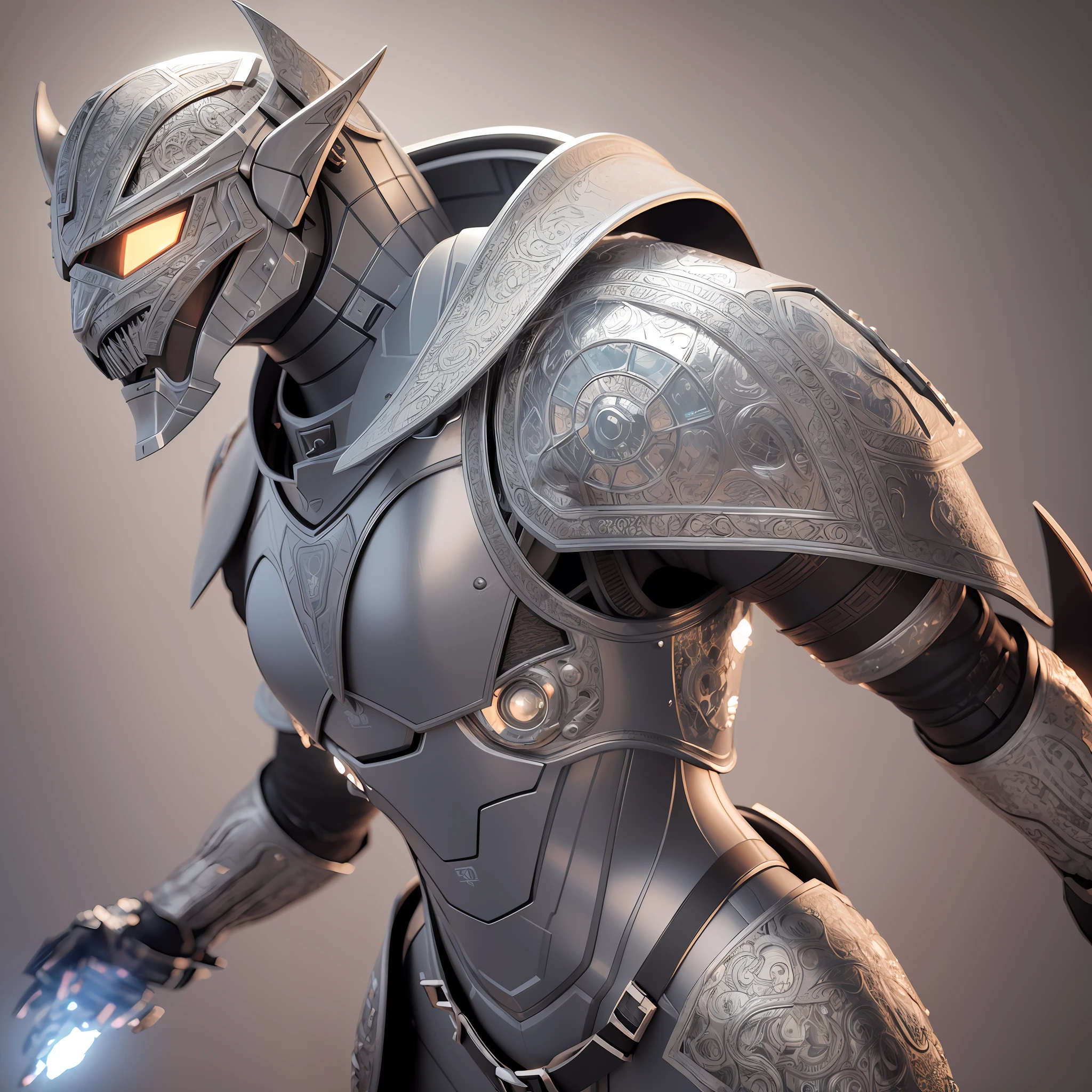 3D Rendering of a [Venon | Cyborg] highly detailed using cybernetics and intricate detail armor with armored plates, HDR, 8k, subsurface scattering, specular light, high resolution, octane rendering, ray tracing --auto --s2